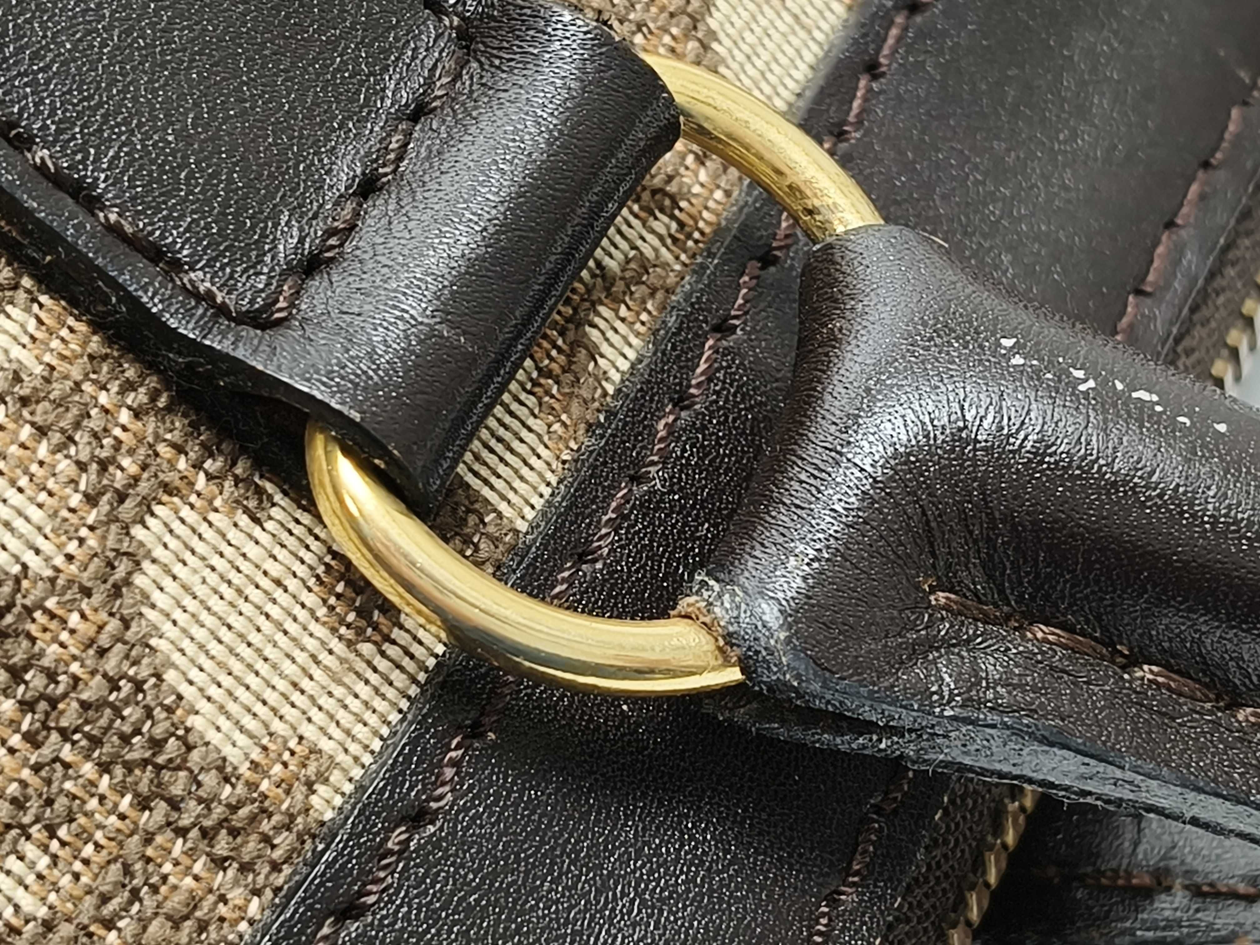 Trotter Dior Trotter Handbag Leather Canvas Brown Handbag — view 5