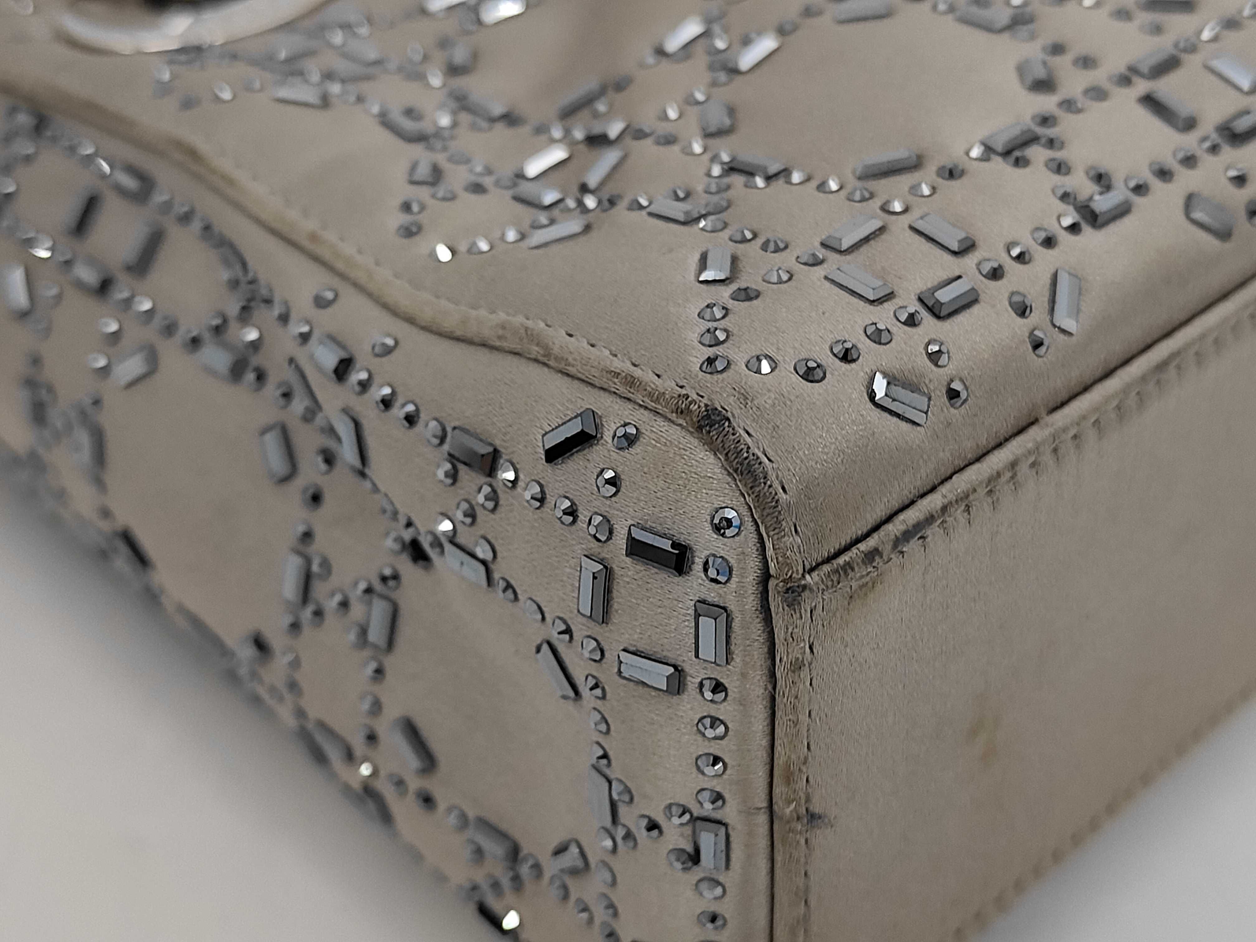 Elephant Gray Cannage Lady Dior Handbag — view 3