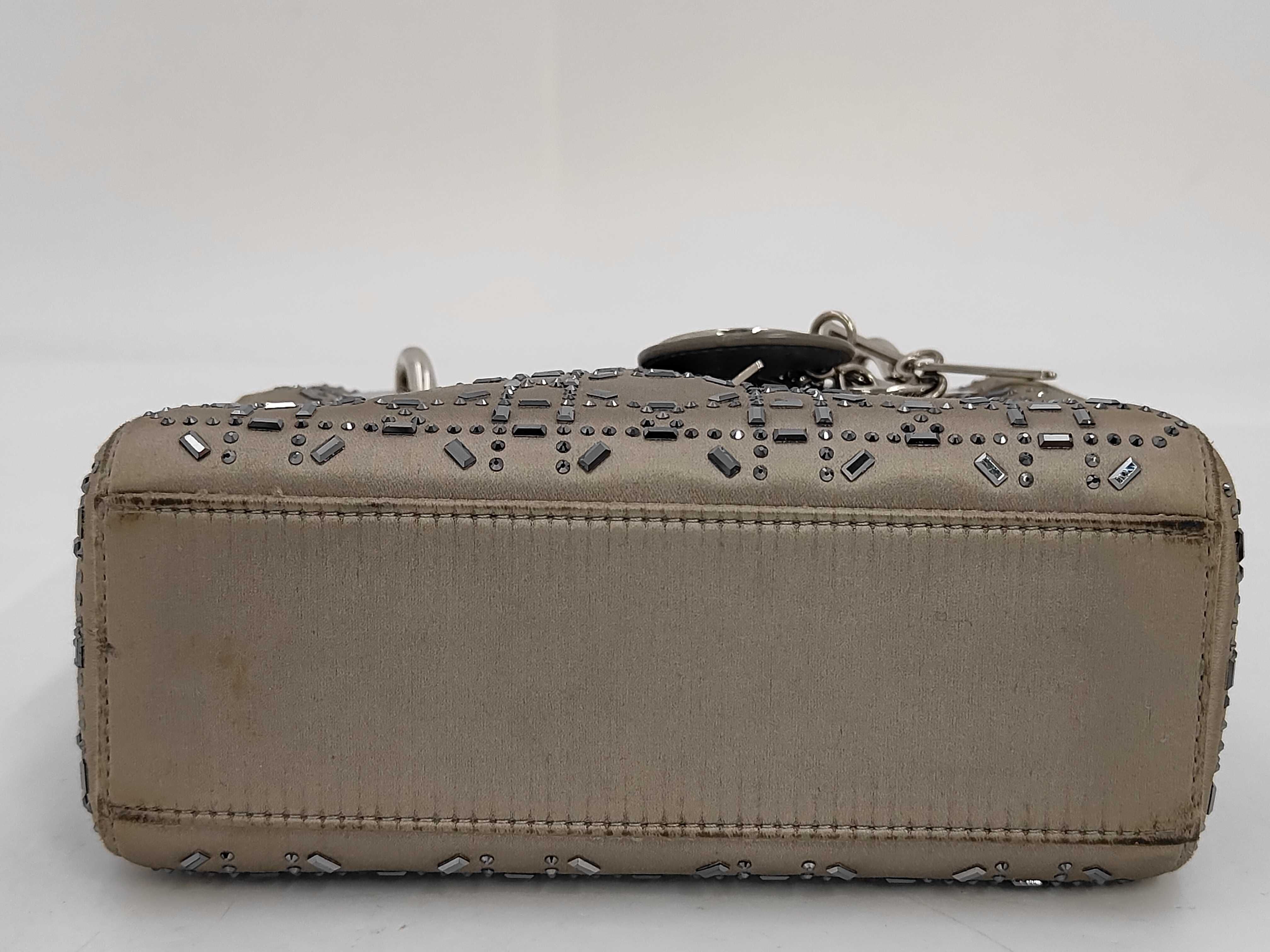 Elephant Gray Cannage Lady Dior Handbag — view 4