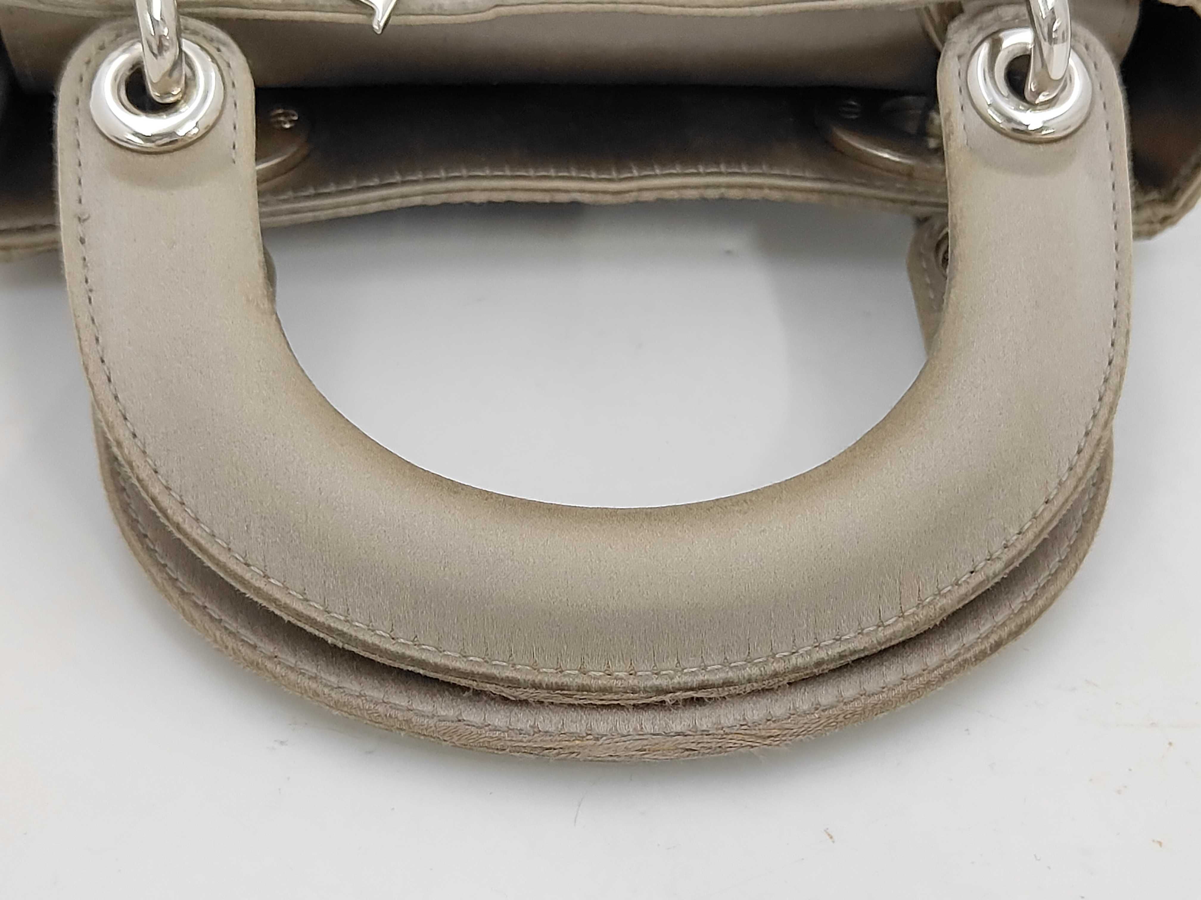 Elephant Gray Cannage Lady Dior Handbag — view 5