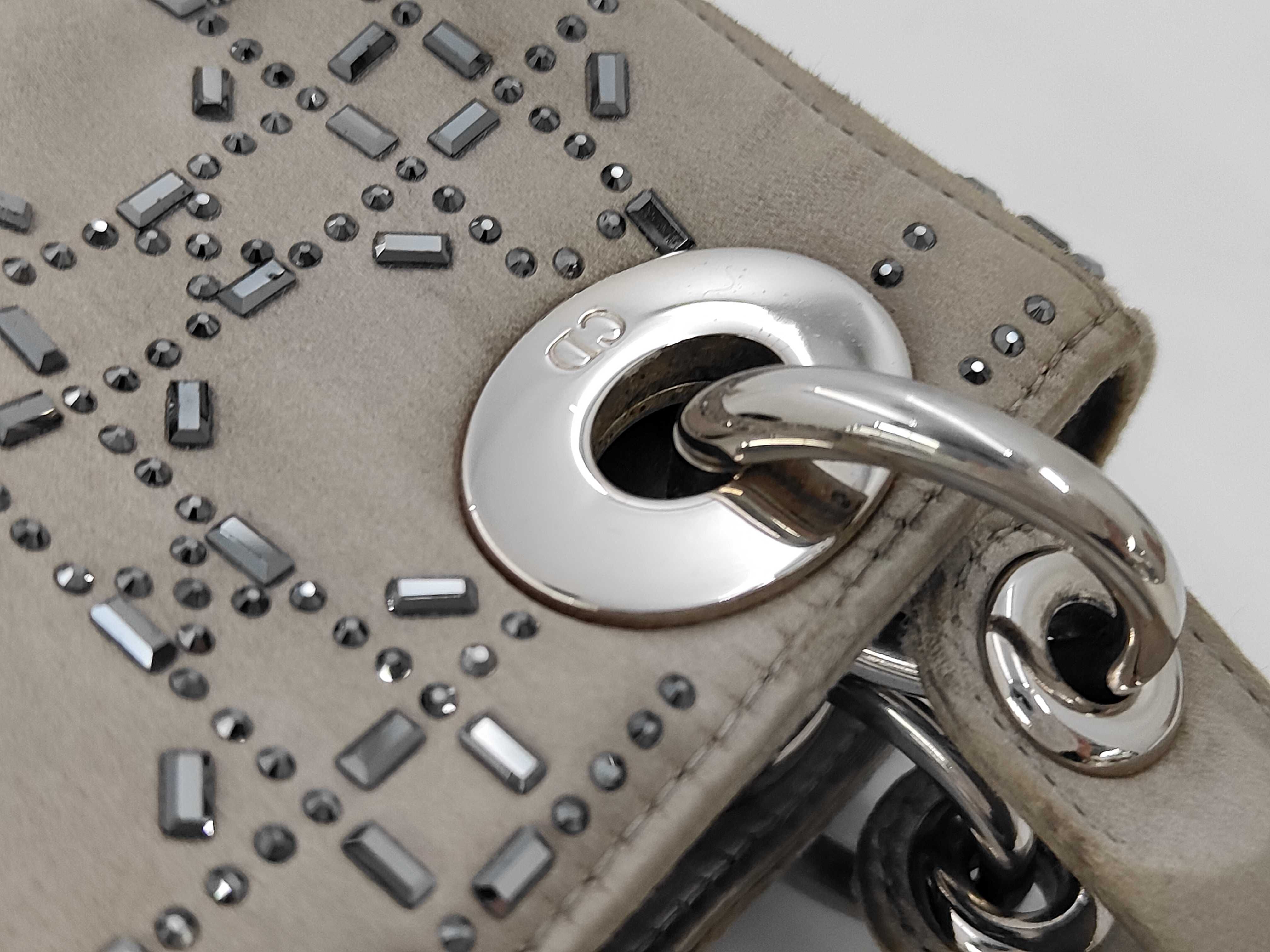 Elephant Gray Cannage Lady Dior Handbag — view 7