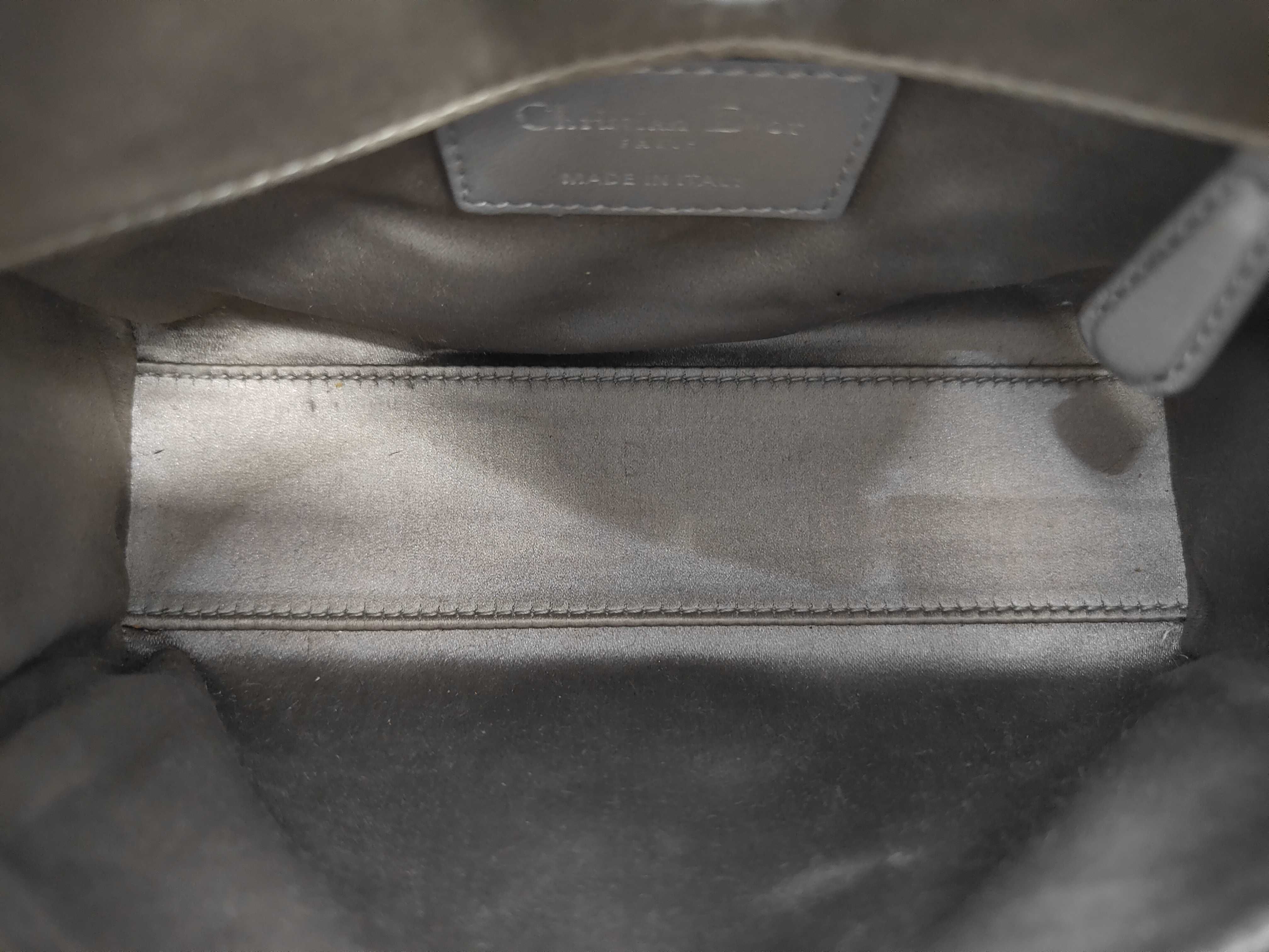 Elephant Gray Cannage Lady Dior Handbag — view 8