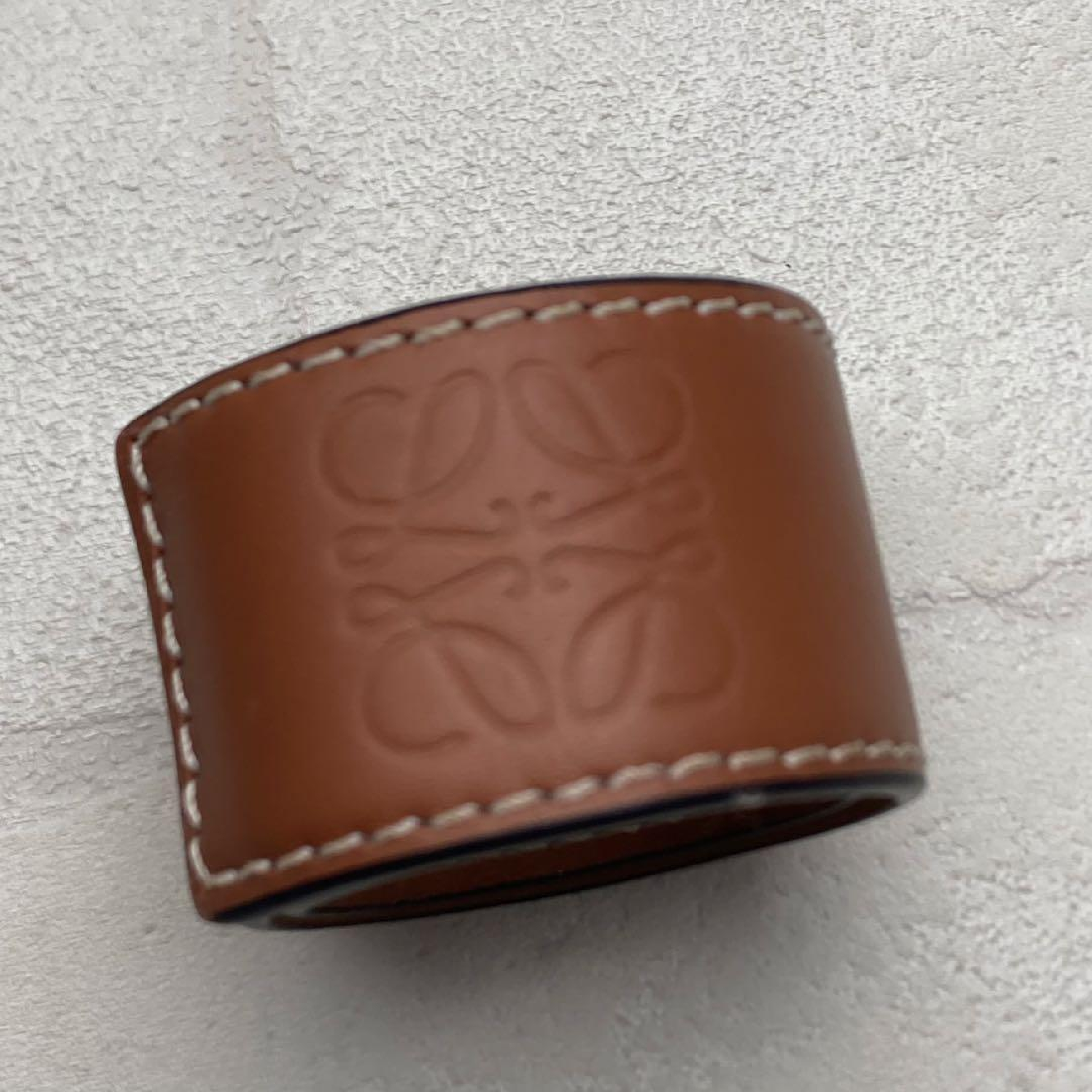 Slap Bracelet, Leather, Camel, Bangle, Anagram, Other Accessories — view 2