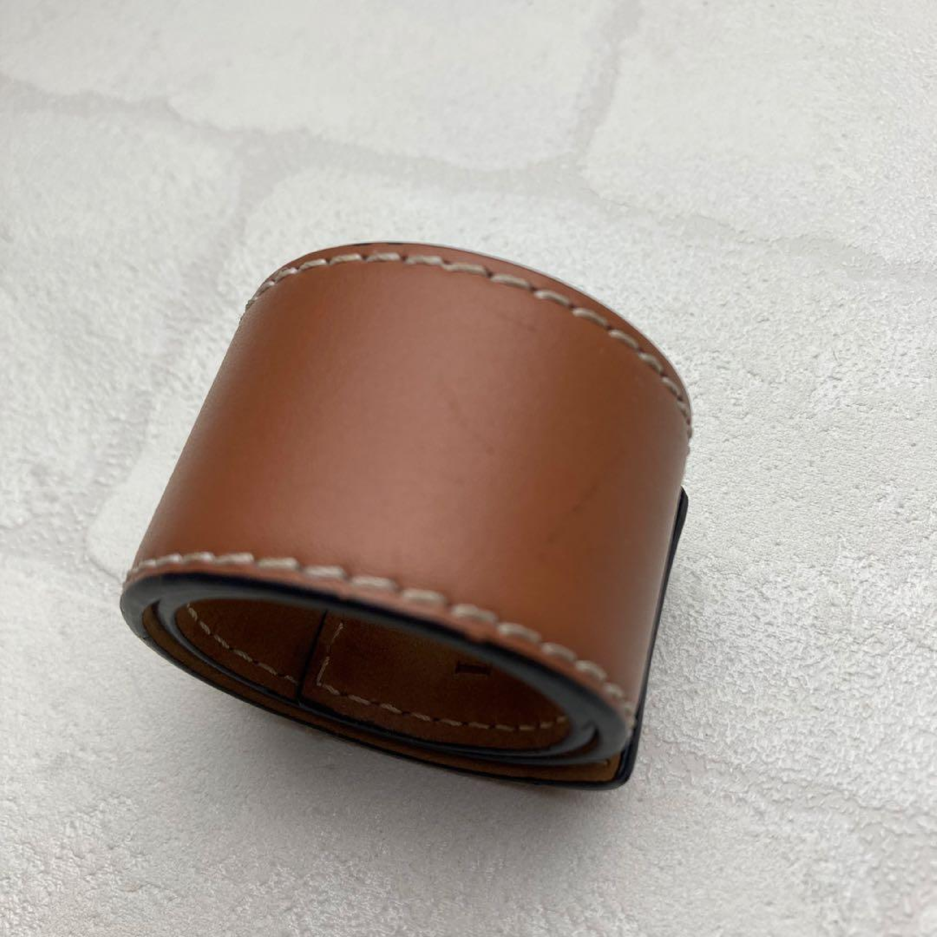 Slap Bracelet, Leather, Camel, Bangle, Anagram, Other Accessories — view 3