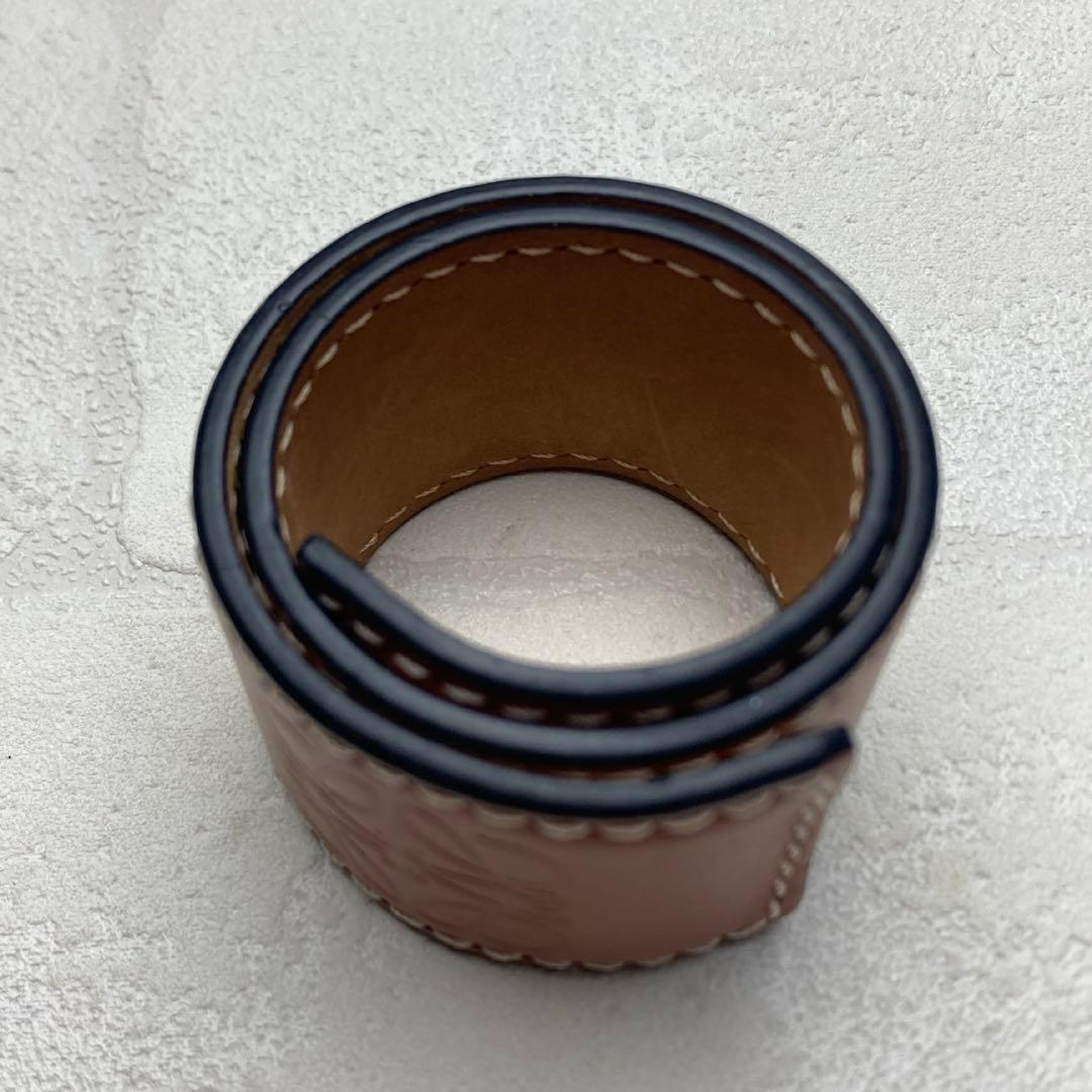 Slap Bracelet, Leather, Camel, Bangle, Anagram, Other Accessories — view 9