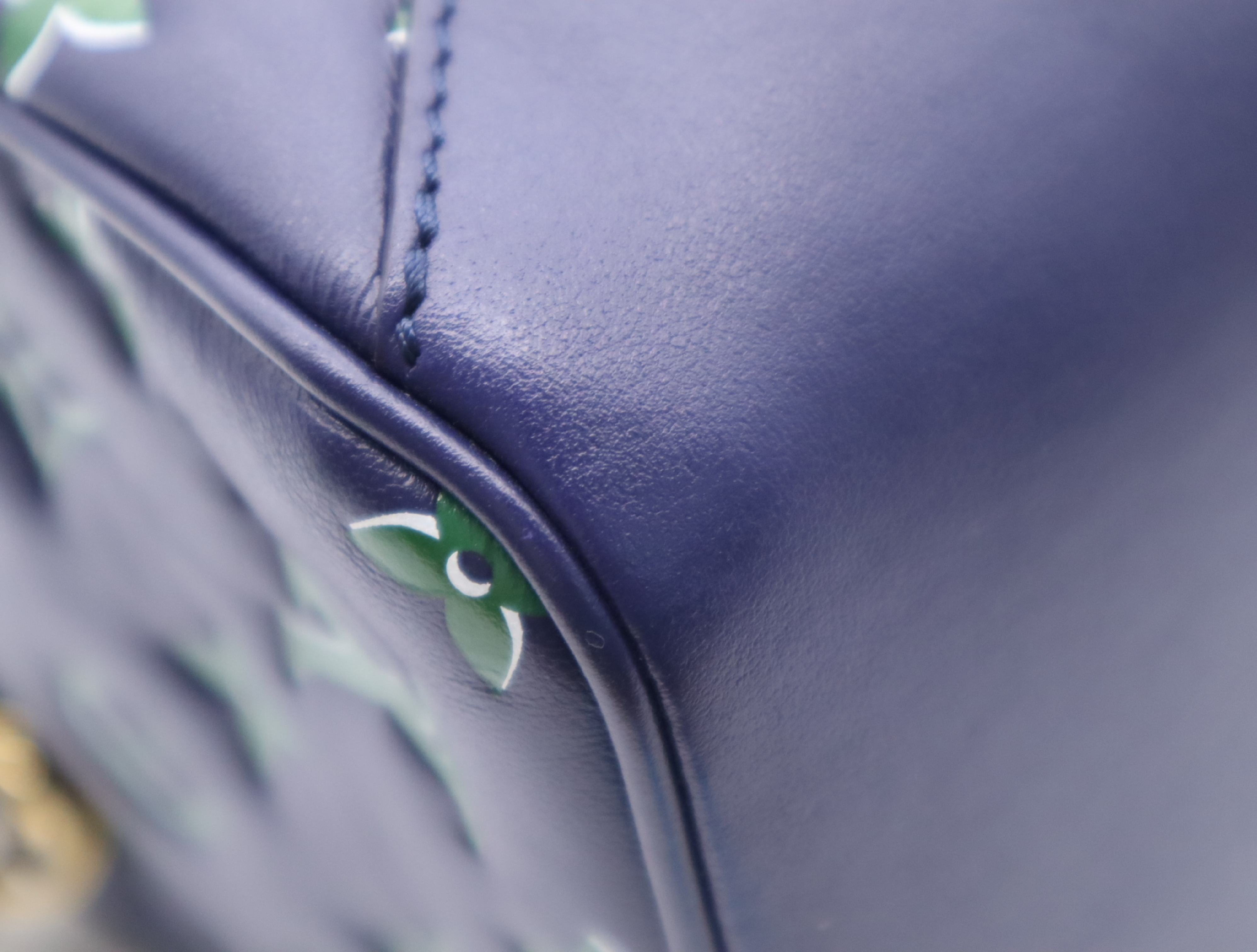 M23464 Monogram Square Bag, Blue/Green, with Chain Shoulder Strap and Dust Bag. — view 6