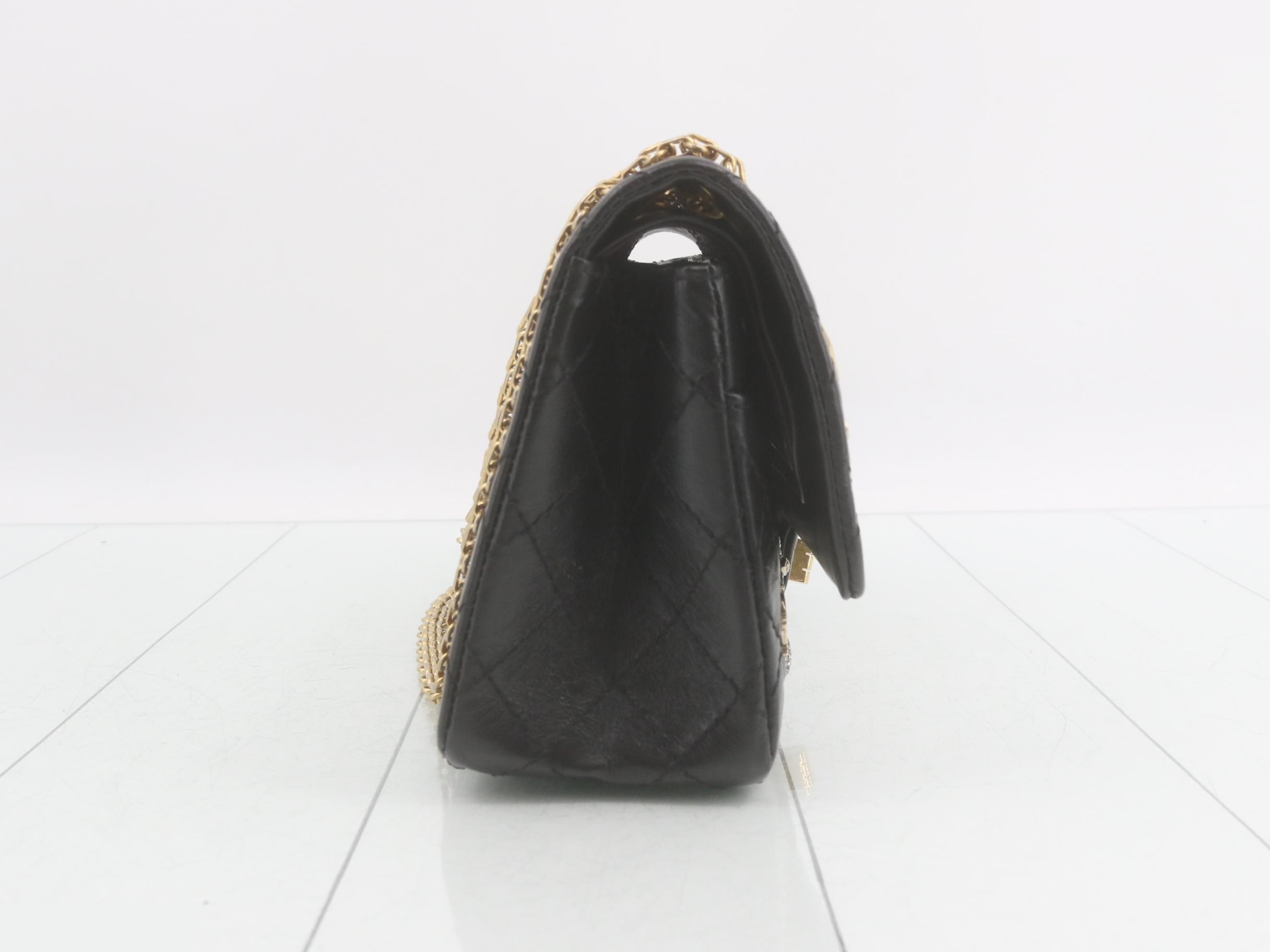 2.55 Matelassé Leather Double Flap Double Chain Shoulder Bag — view 4