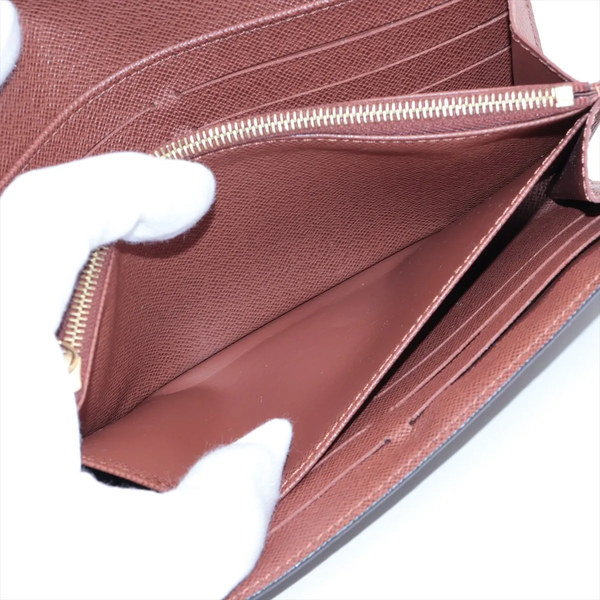 Monogram Portefeuille Sara M60531 Brown Long Wallet RFID Reactive — view 6