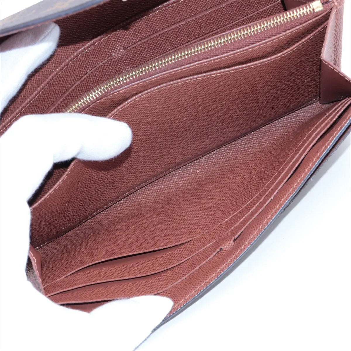 Monogram Portefeuille Sara M60531 Brown Long Wallet RFID Reactive — view 7