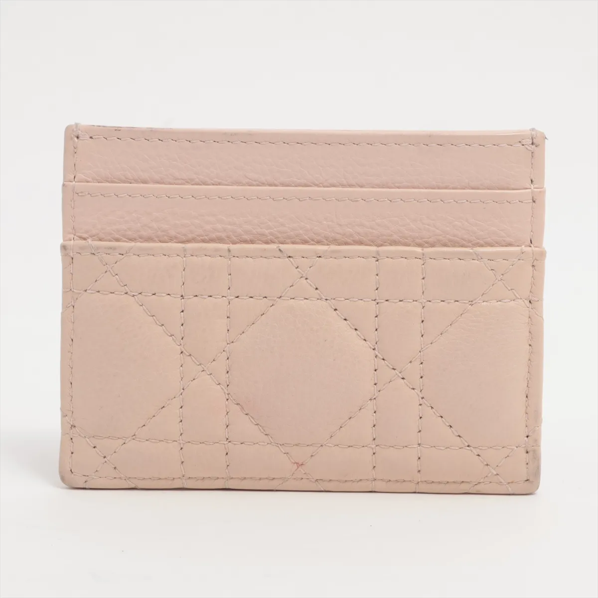 Diorcaro leather card case beige — view 2