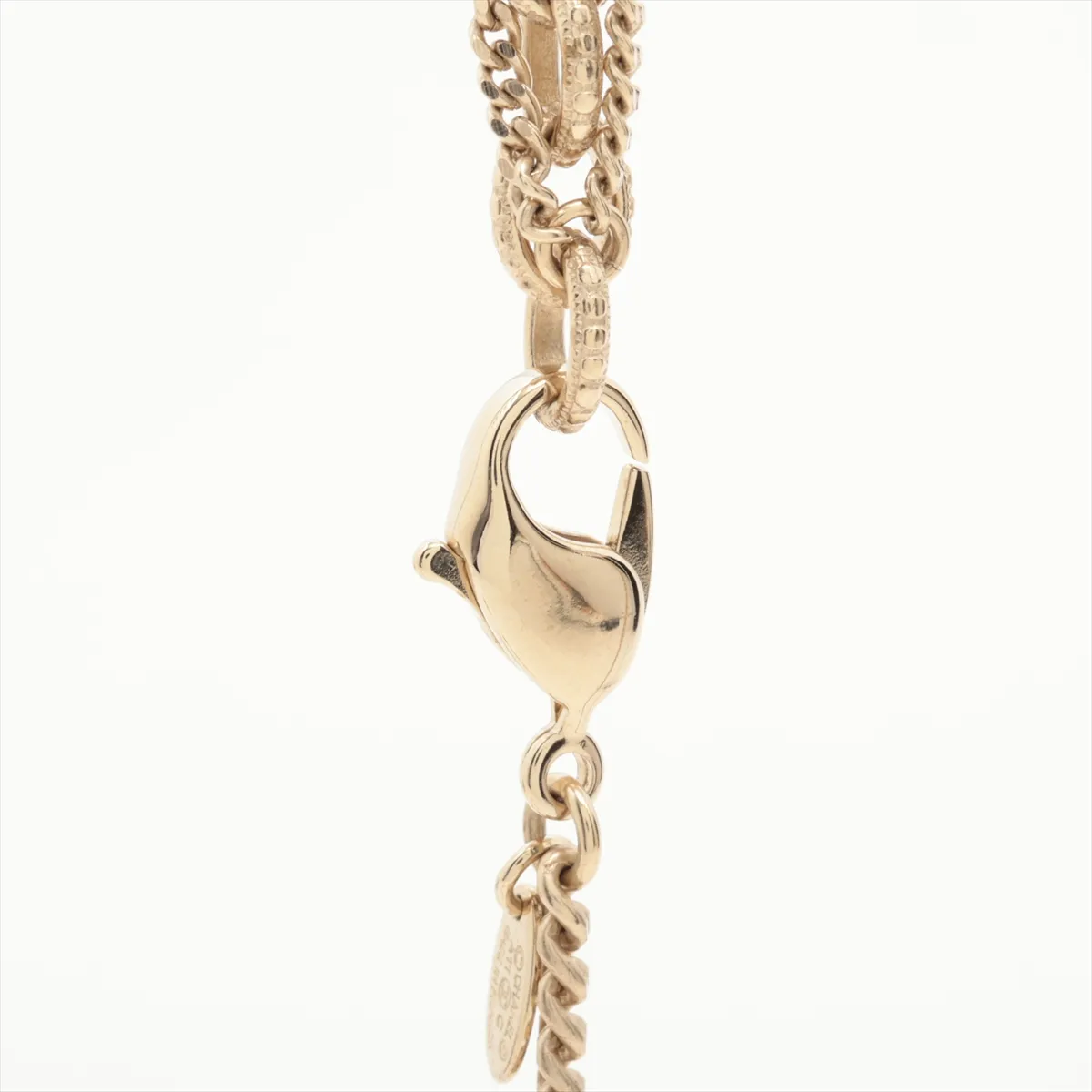 Coco Mark A11C Necklace, GP x Faux Pearl, Gold. Shows signs of wear, — view 3