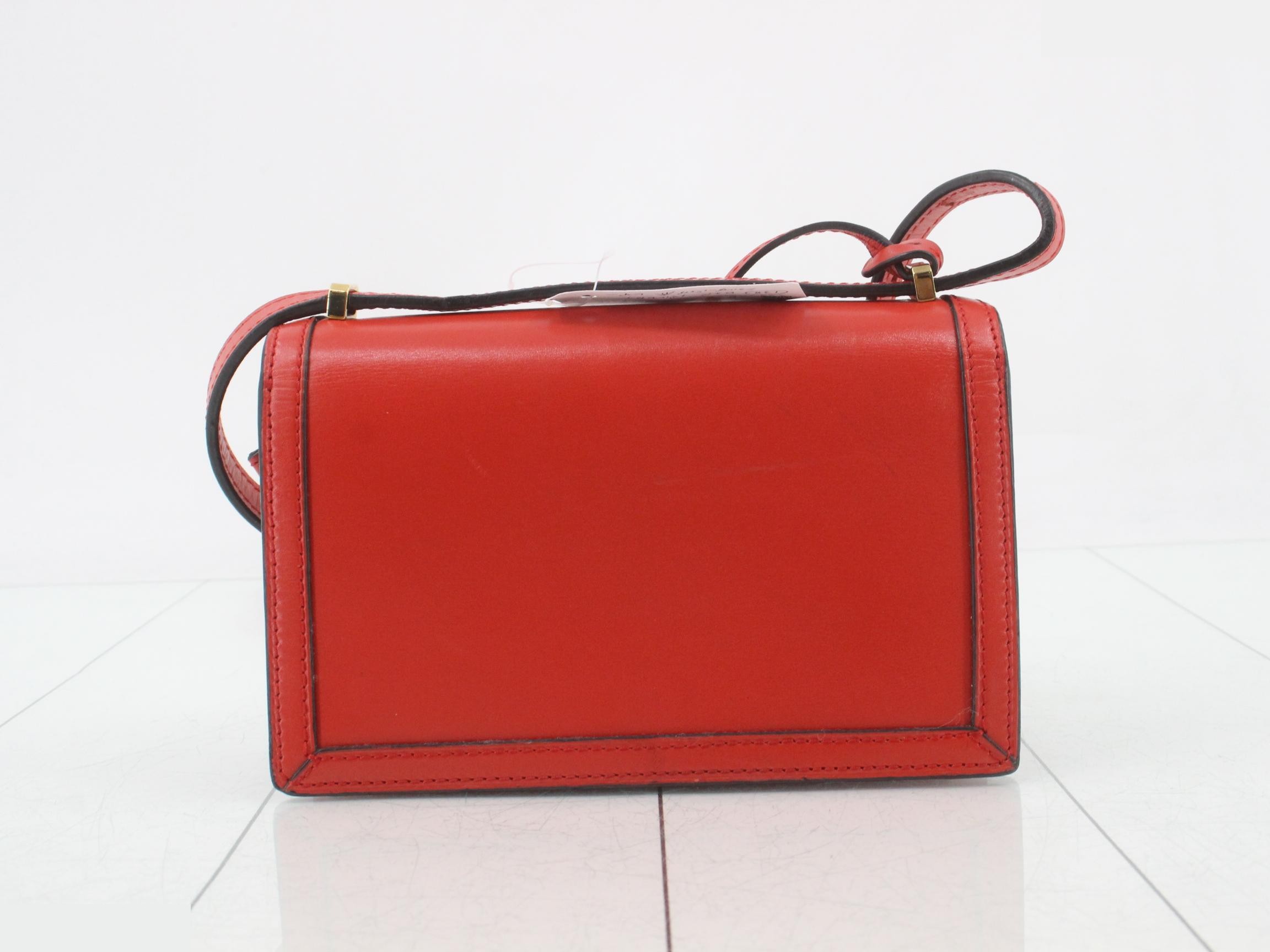 Barcelona Shoulder Bag, Red Leather — view 2