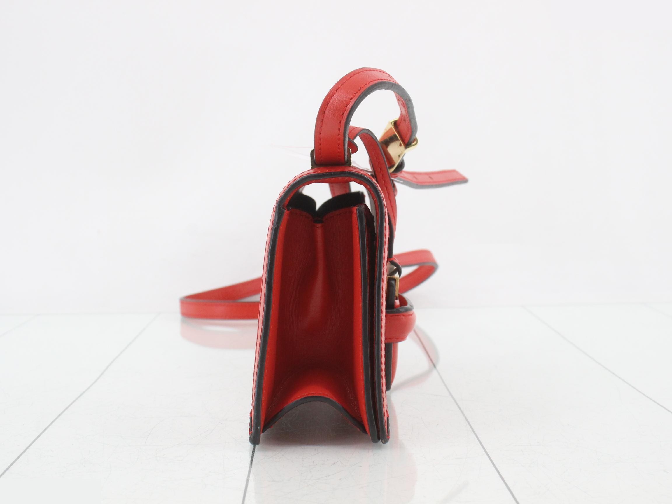 Barcelona Shoulder Bag, Red Leather — view 4