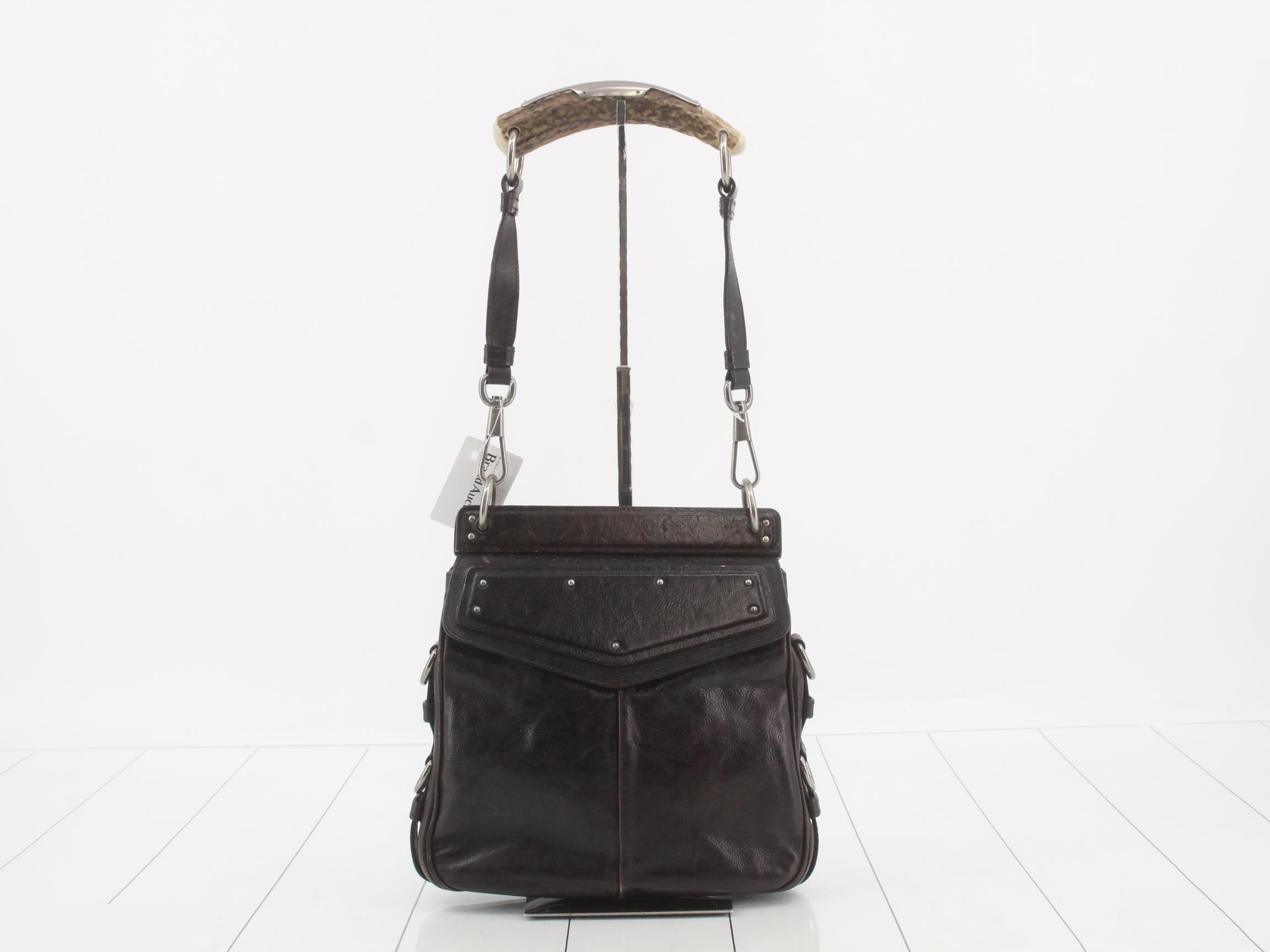 Mombasa (Tom Ford era) Leather One-Shoulder Bag, Brown