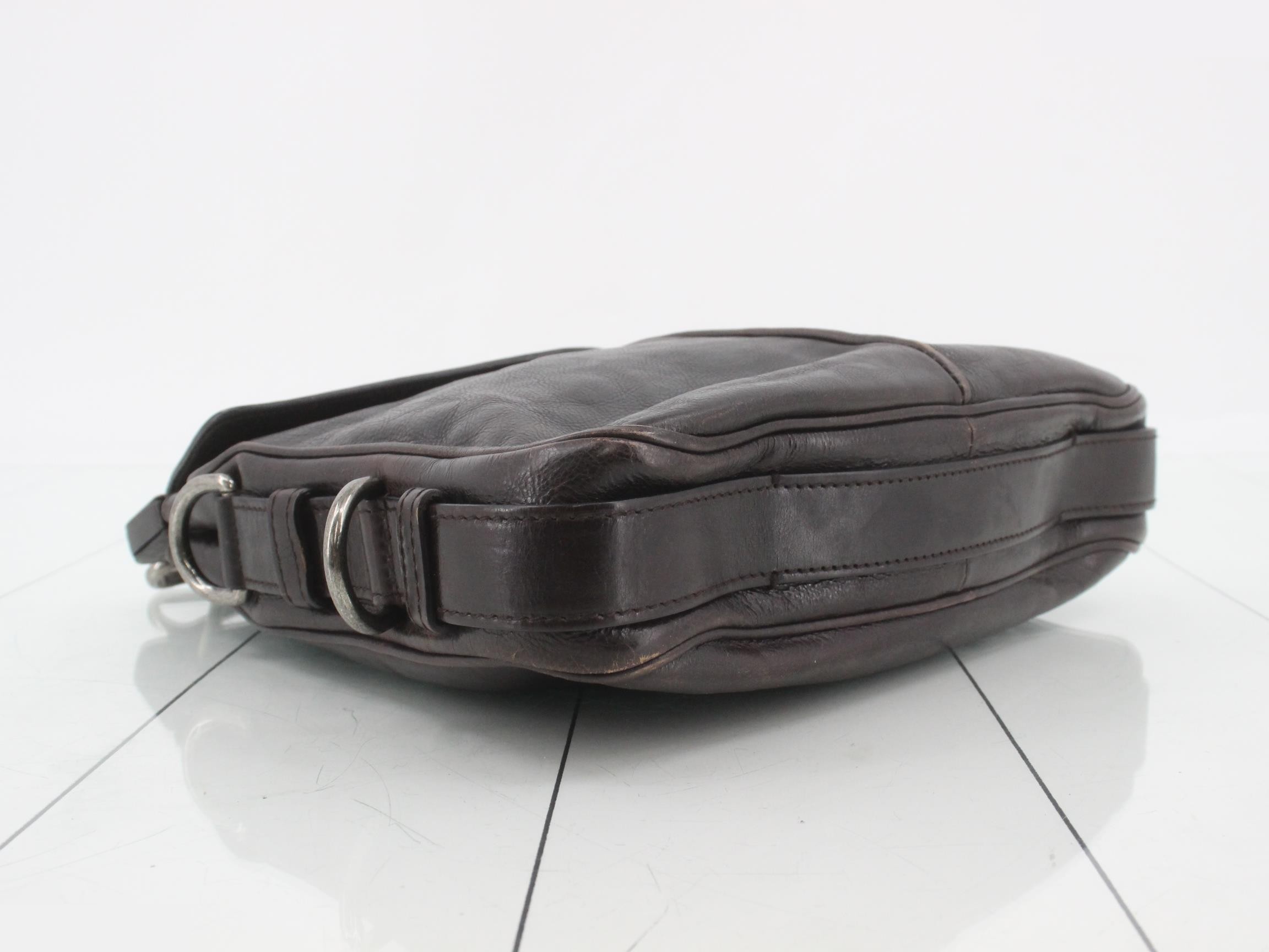 Mombasa (Tom Ford era) Leather One-Shoulder Bag, Brown — view 5
