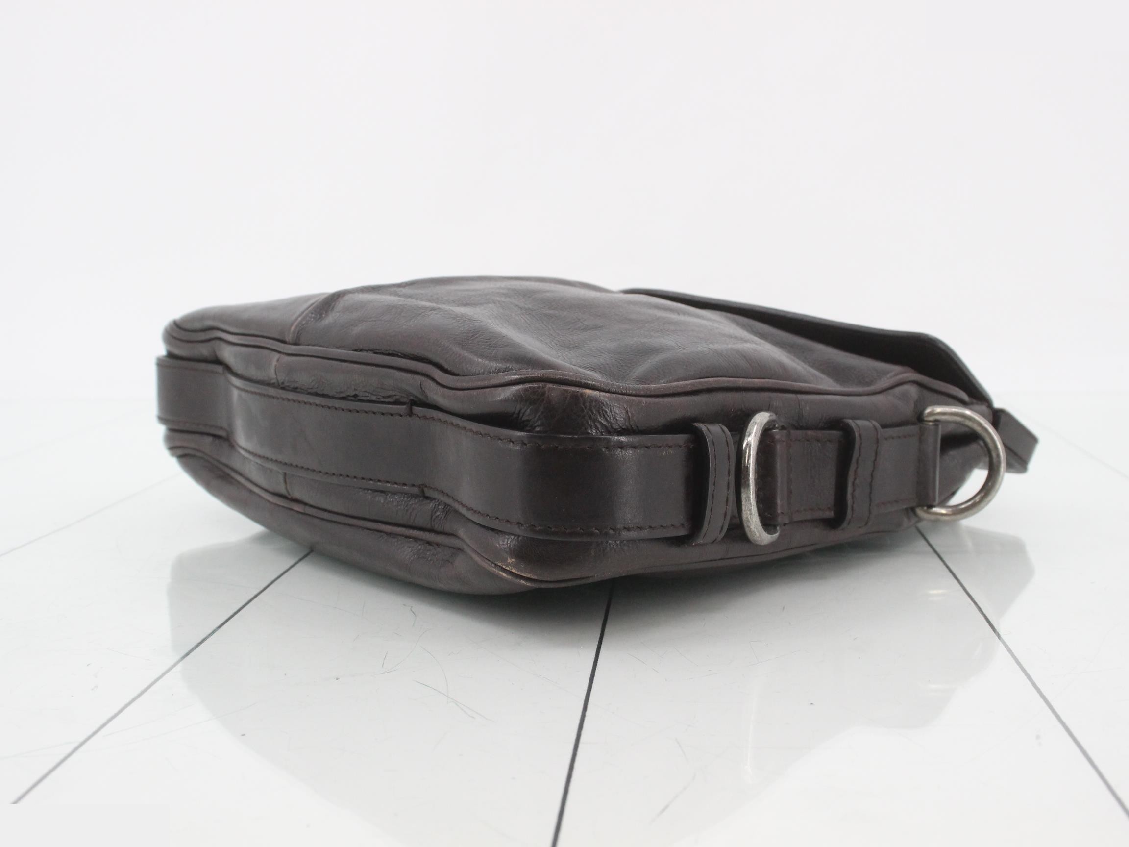 Mombasa (Tom Ford era) Leather One-Shoulder Bag, Brown — view 6