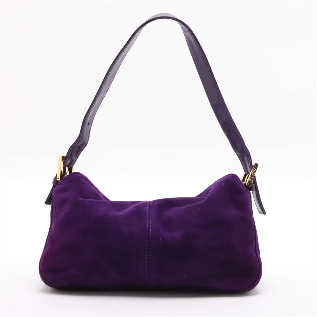 suede x leather shoulder bag purple 26725 — view 2