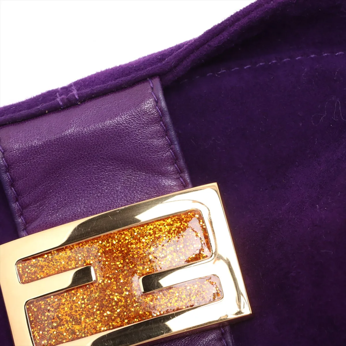 suede x leather shoulder bag purple 26725 — view 12