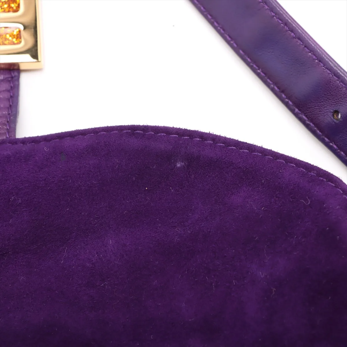suede x leather shoulder bag purple 26725 — view 14