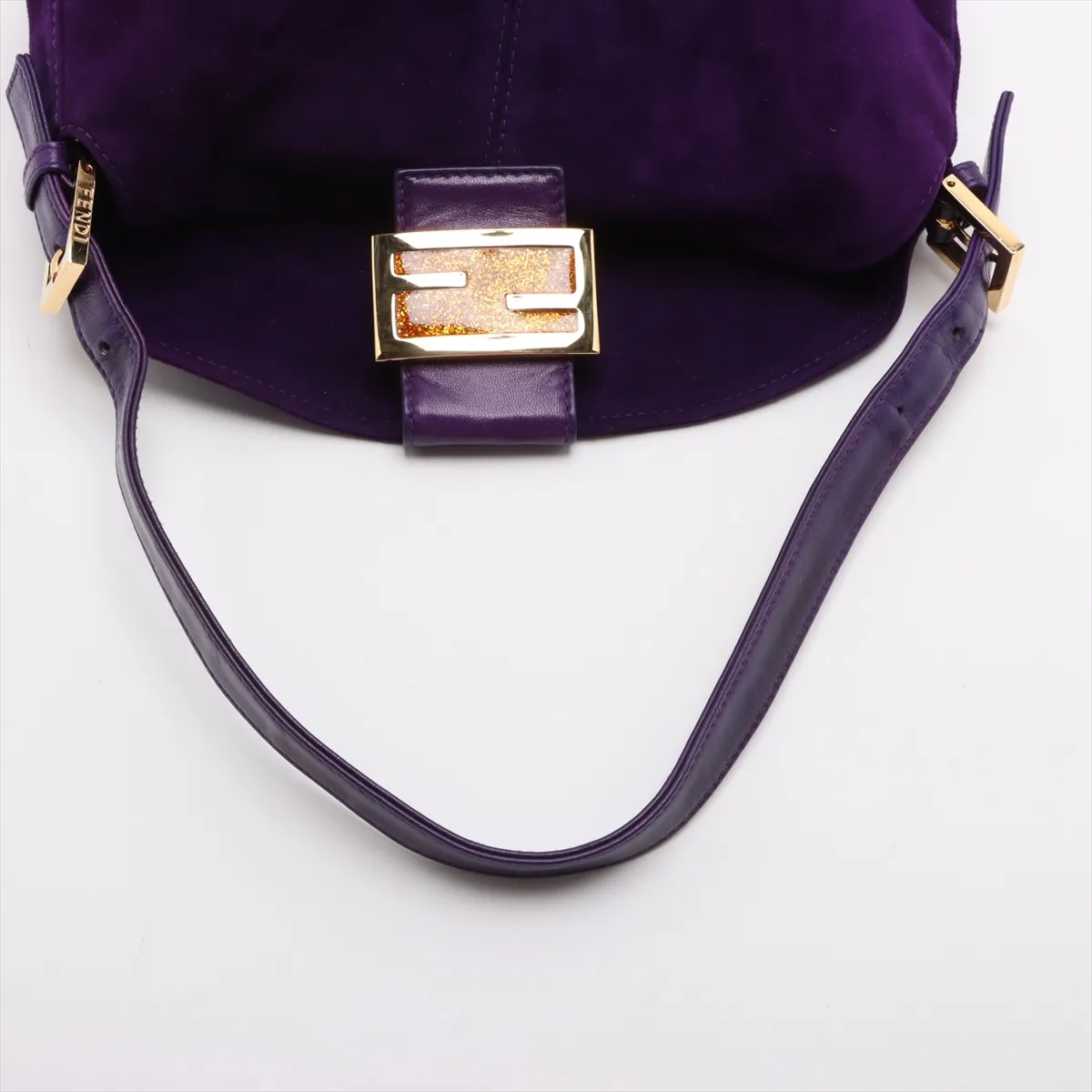 suede x leather shoulder bag purple 26725 — view 5