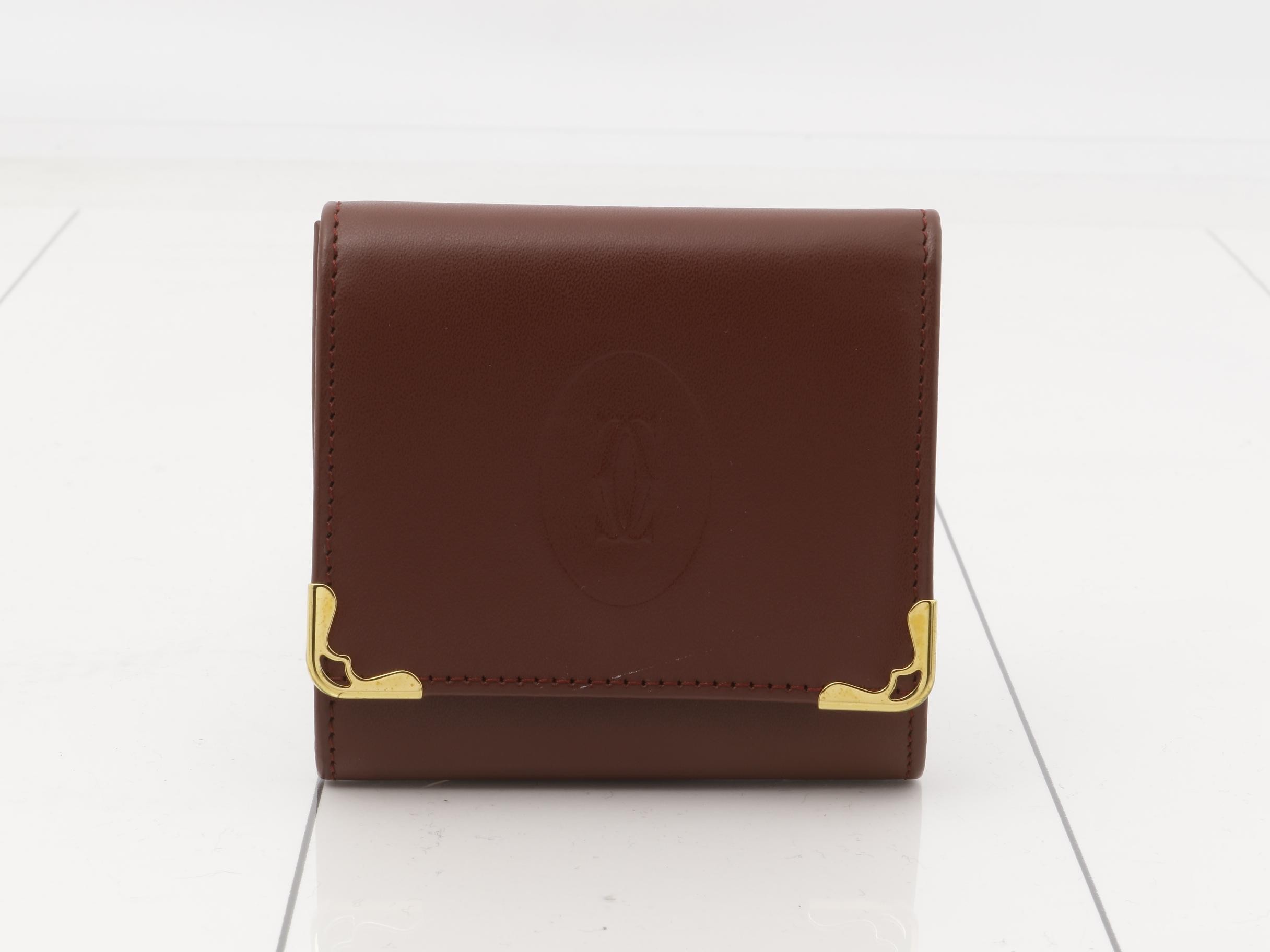 Mustline Coin Case, Leather, Bordeaux