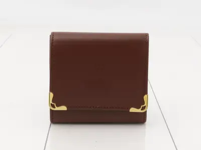 Mustline Coin Case, Leather, Bordeaux