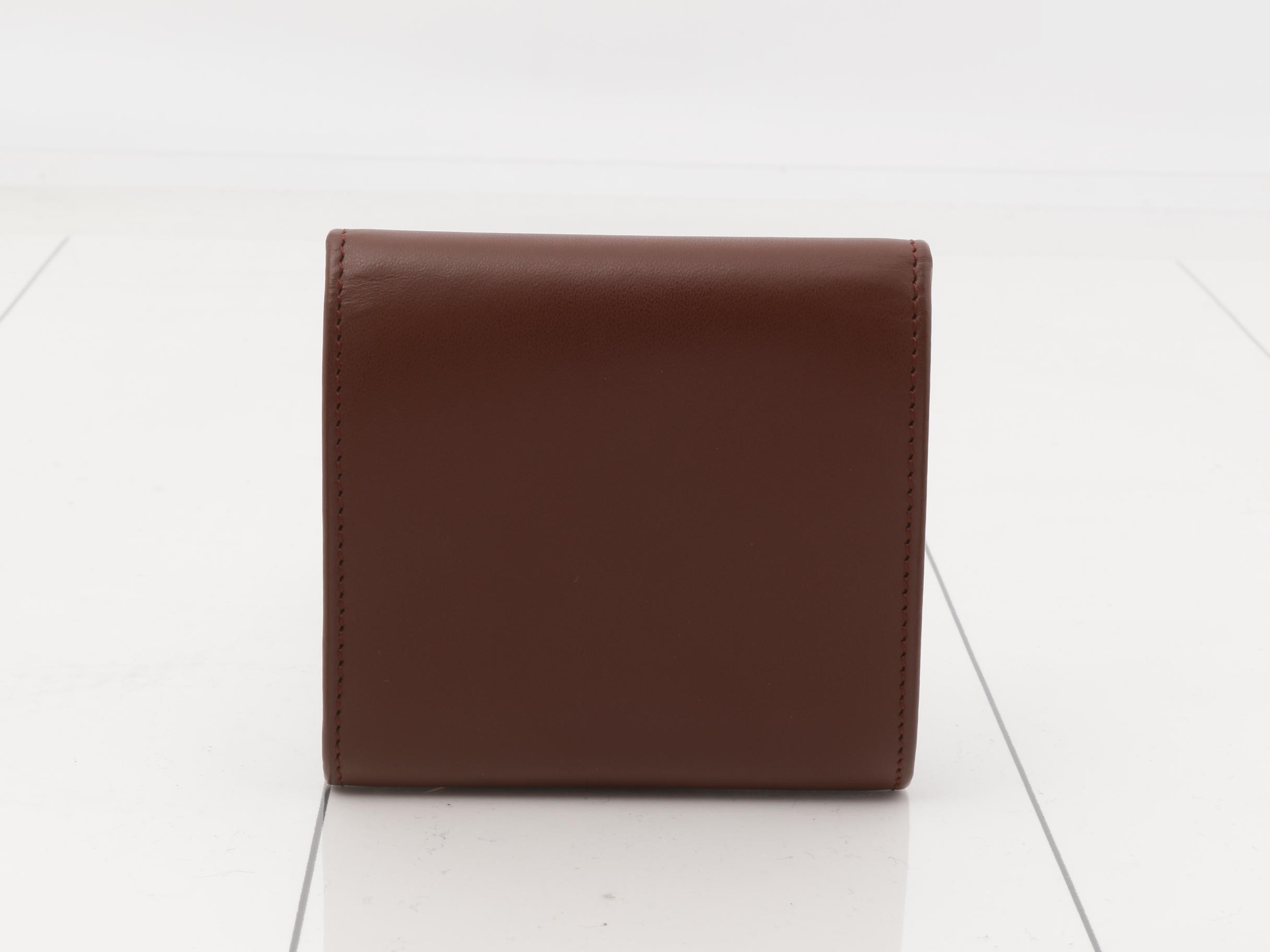 Mustline Coin Case, Leather, Bordeaux — view 2