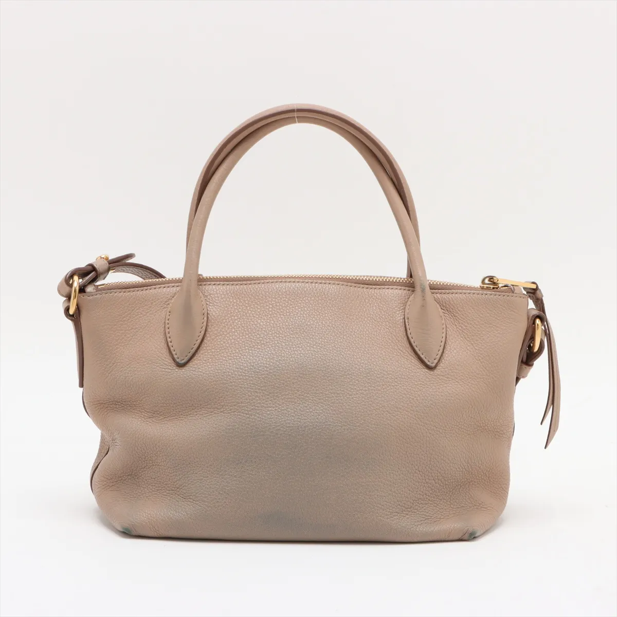 Vitello Dino Leather 2WAY Handbag Beige — view 2