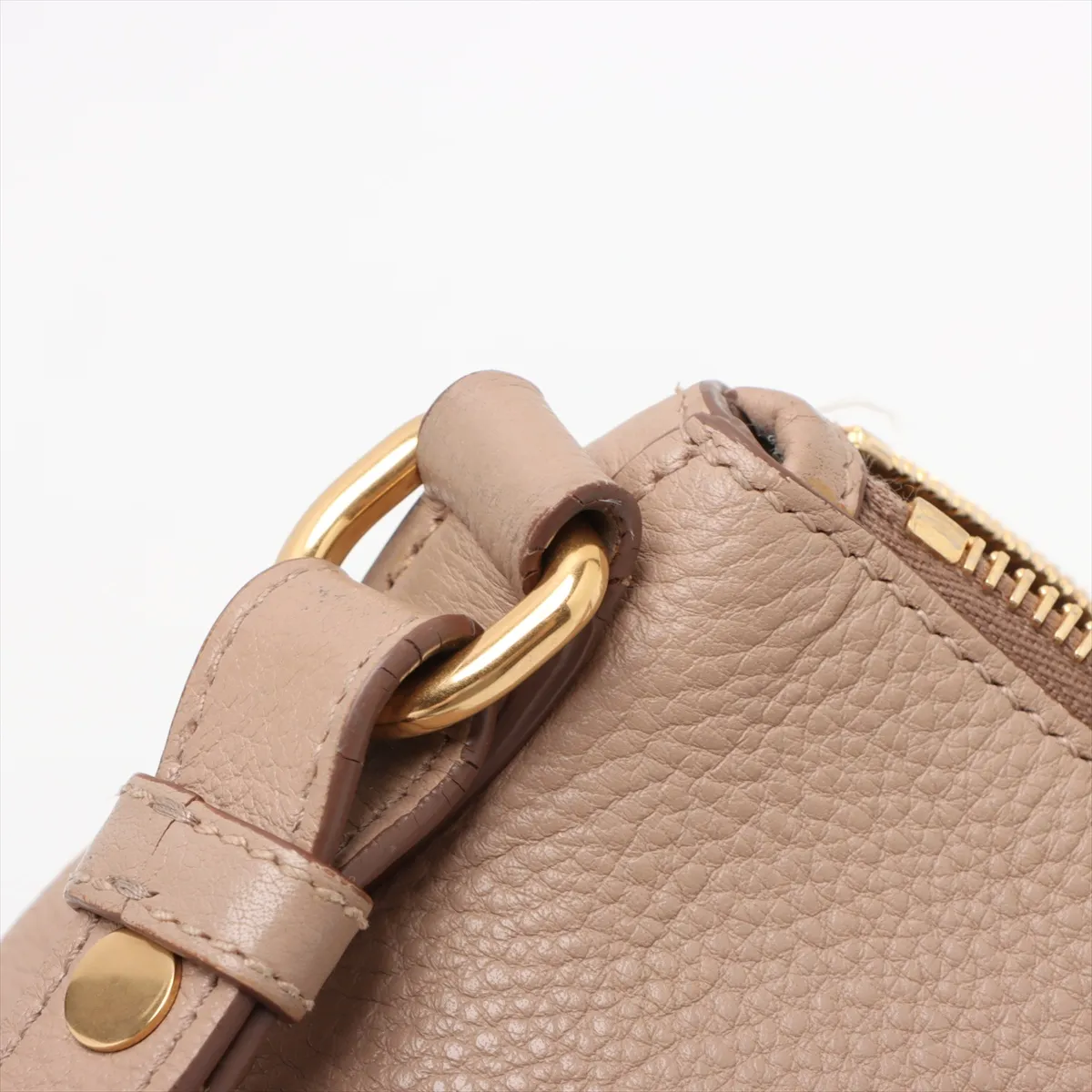Vitello Dino Leather 2WAY Handbag Beige — view 15