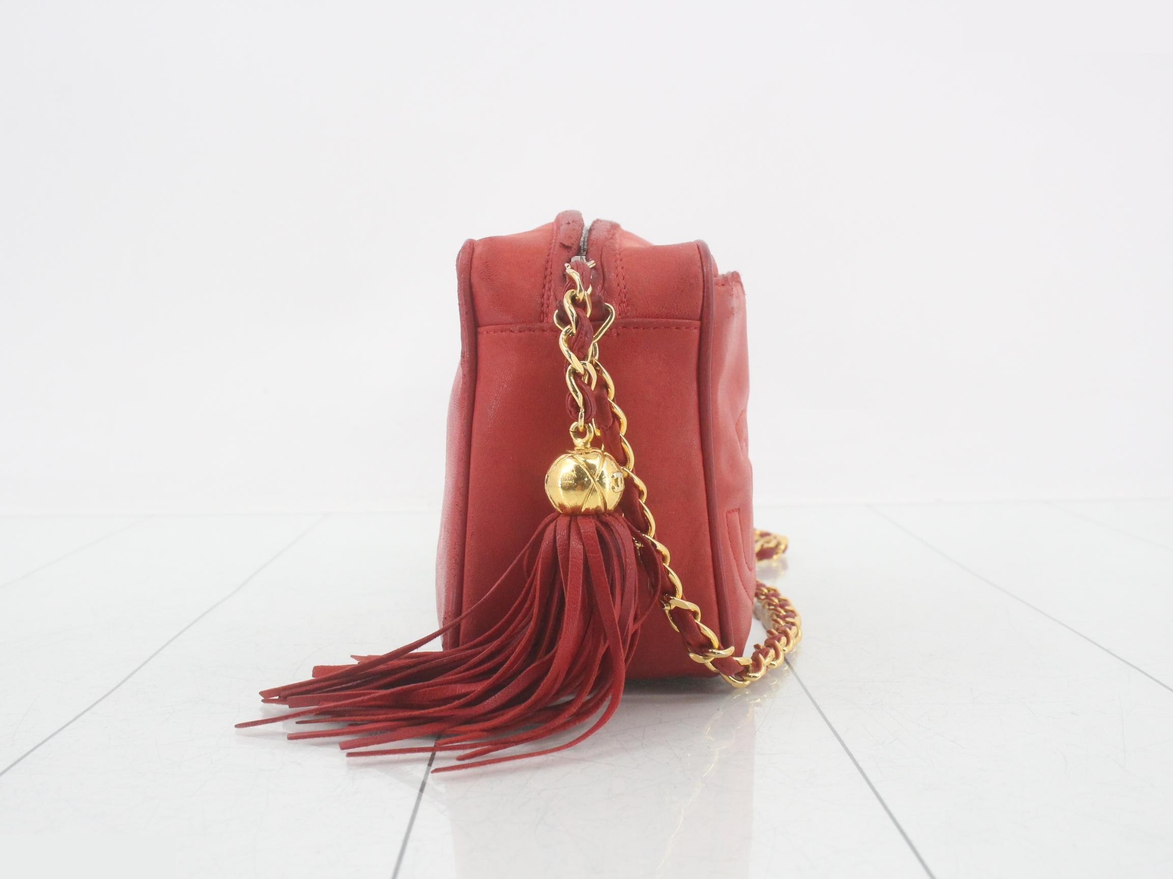 Leather chain shoulder bag — view 4