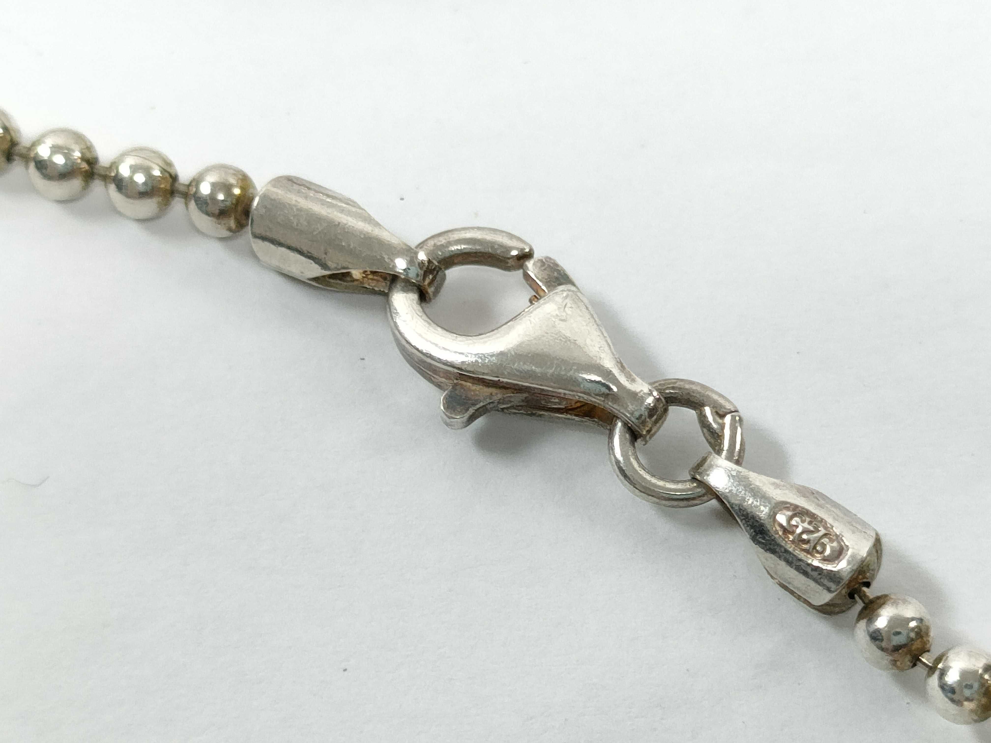 bracelet, ball chain, plate, SV925, 6.9g, key case/key holder. — view 3