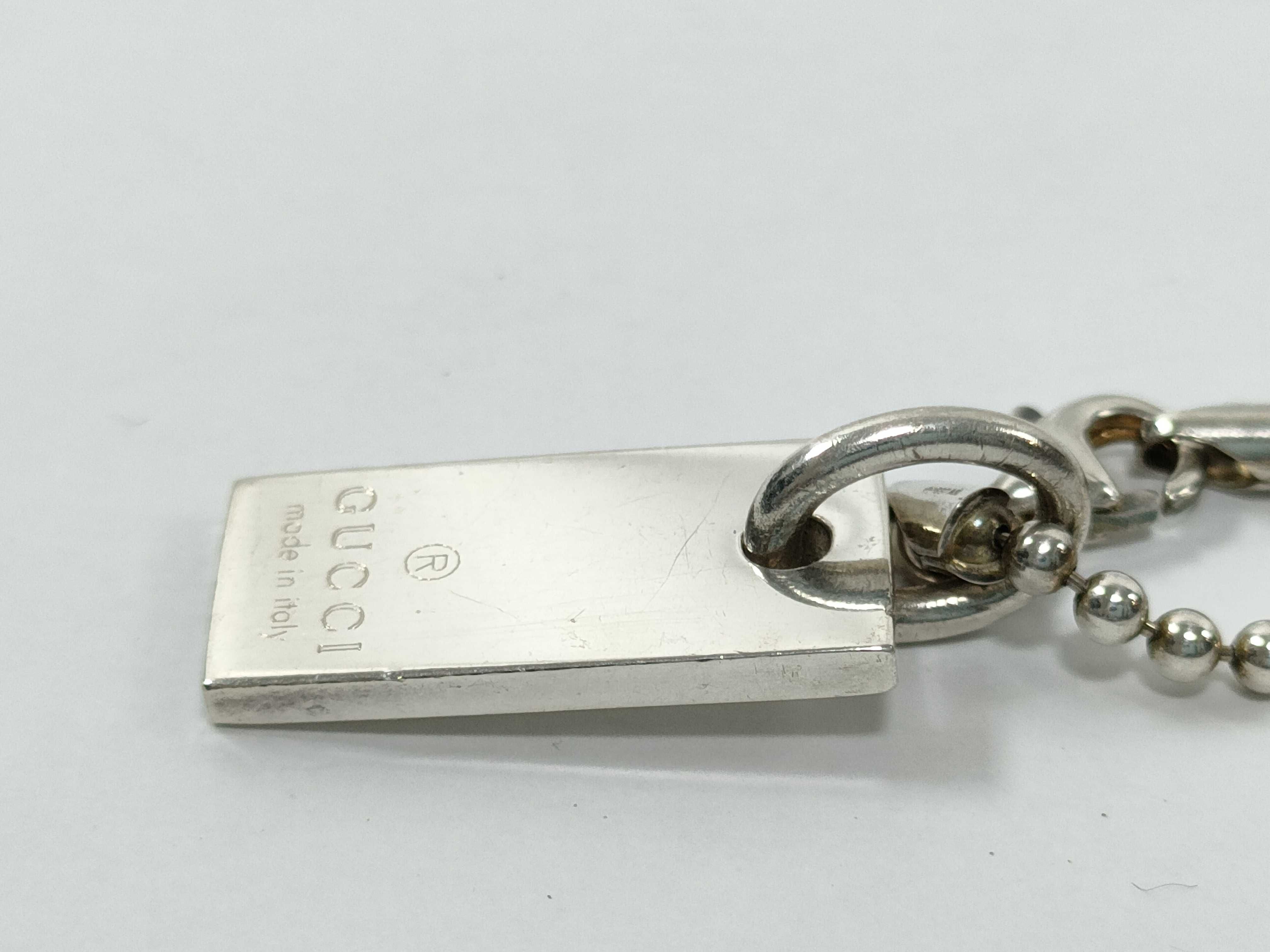 bracelet, ball chain, plate, SV925, 6.9g, key case/key holder. — view 4