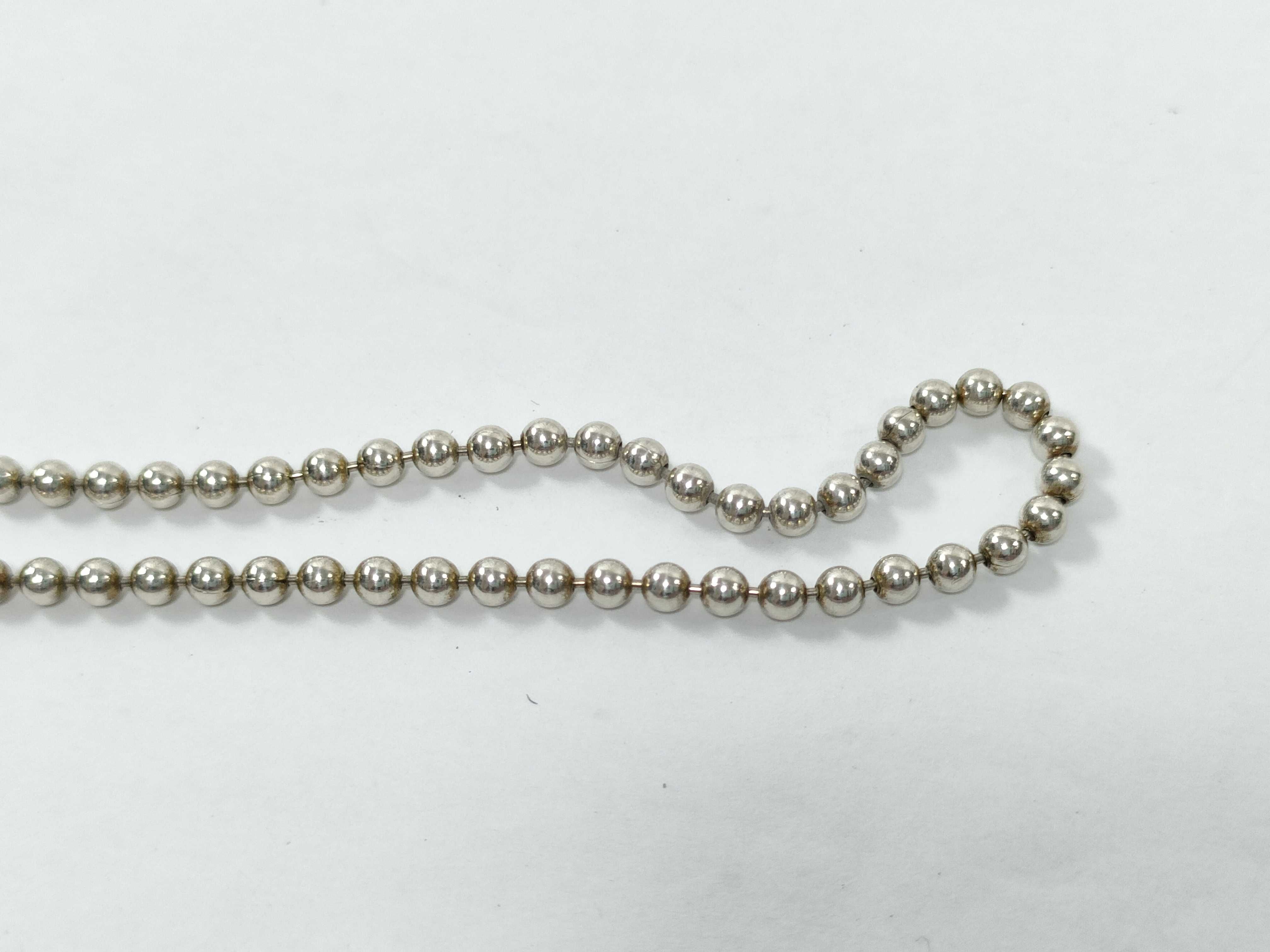 bracelet, ball chain, plate, SV925, 6.9g, key case/key holder. — view 5