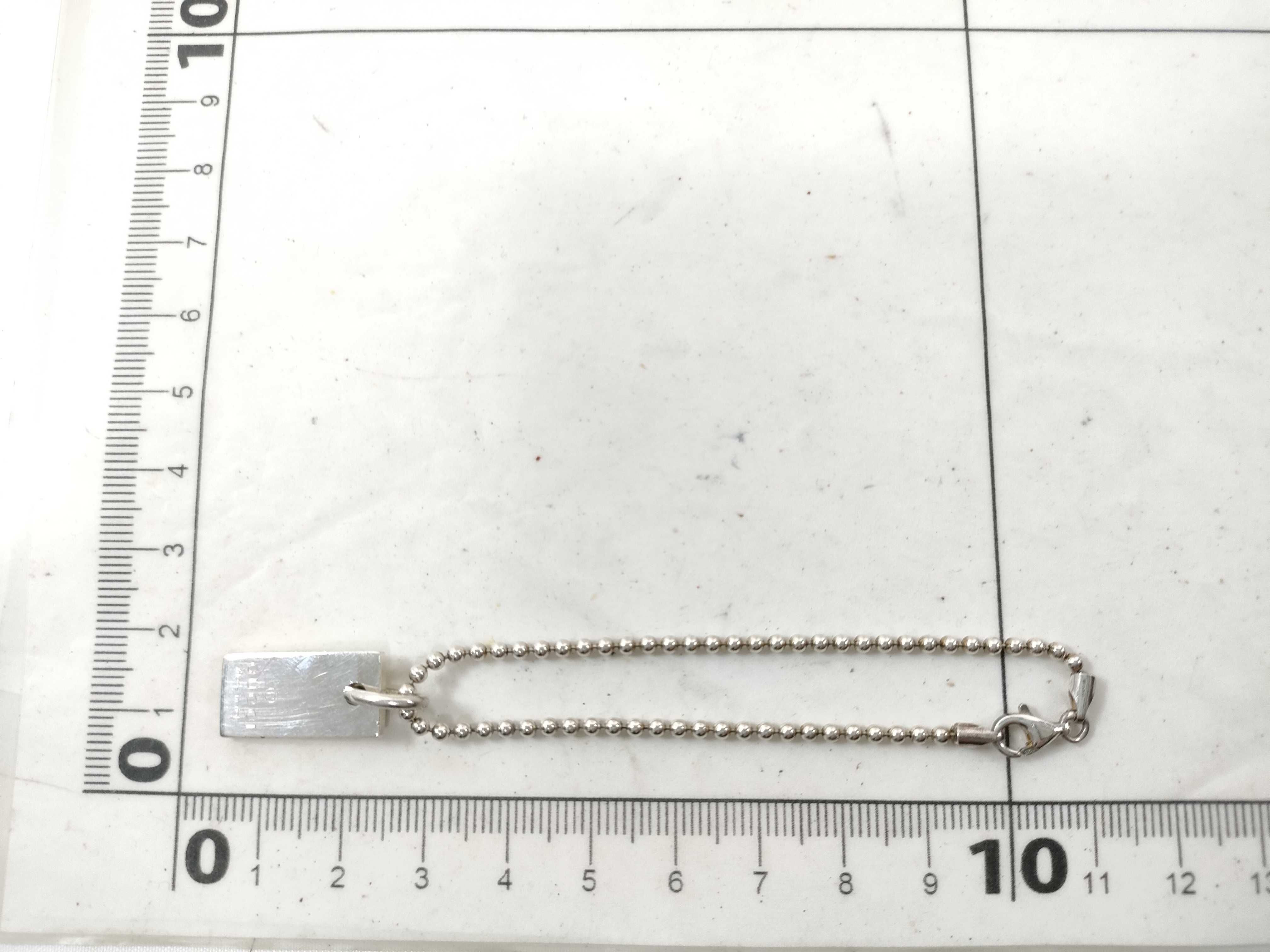 bracelet, ball chain, plate, SV925, 6.9g, key case/key holder. — view 9