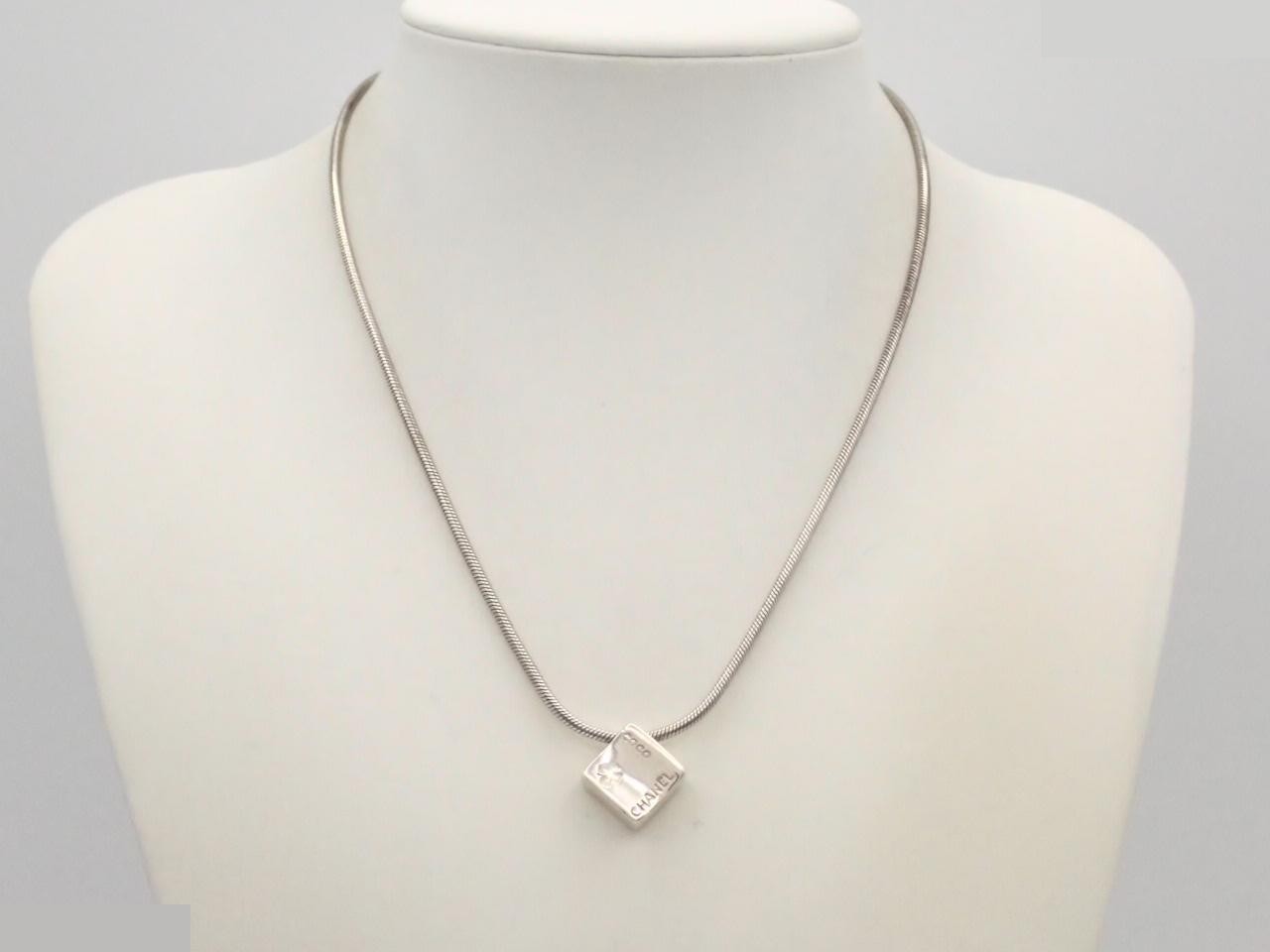 necklace, 925 sterling silver, 17.8g, logo, clover design. — view 3