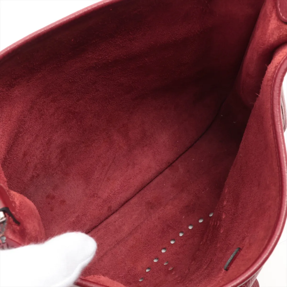 Evelyn 3 29 PM Taurillon Clemence Rouge Ash Silver Hardware P:2012 — view 6