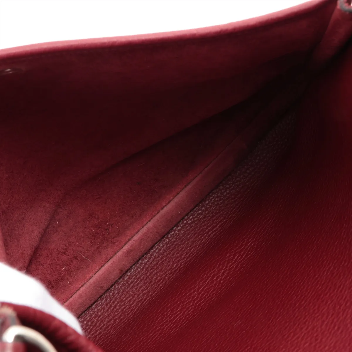 Evelyn 3 29 PM Taurillon Clemence Rouge Ash Silver Hardware P:2012 — view 7