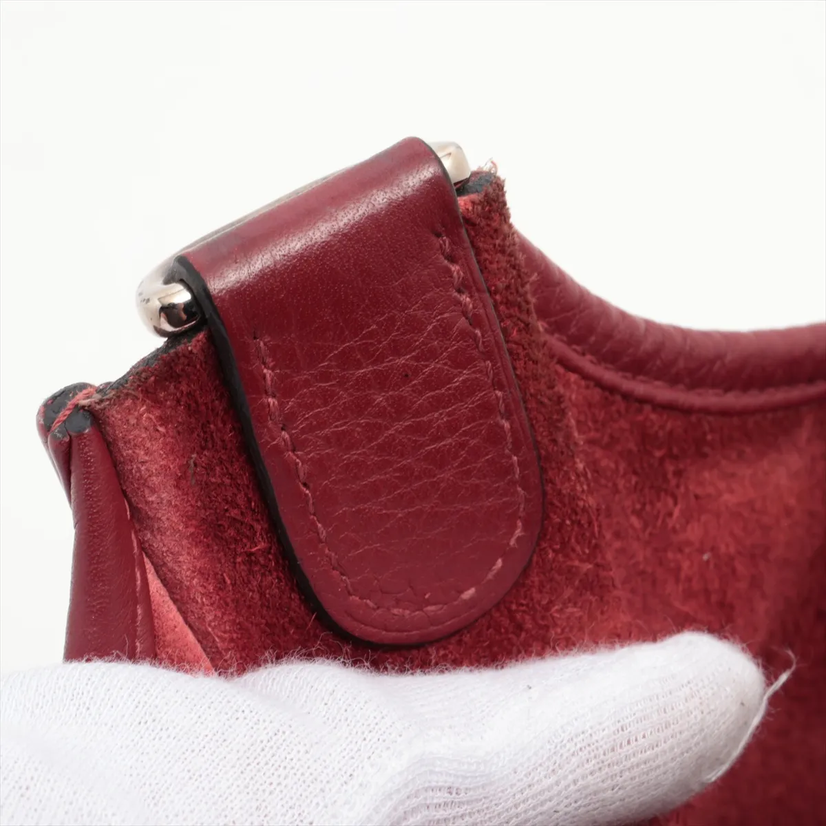 Evelyn 3 29 PM Taurillon Clemence Rouge Ash Silver Hardware P:2012 — view 9