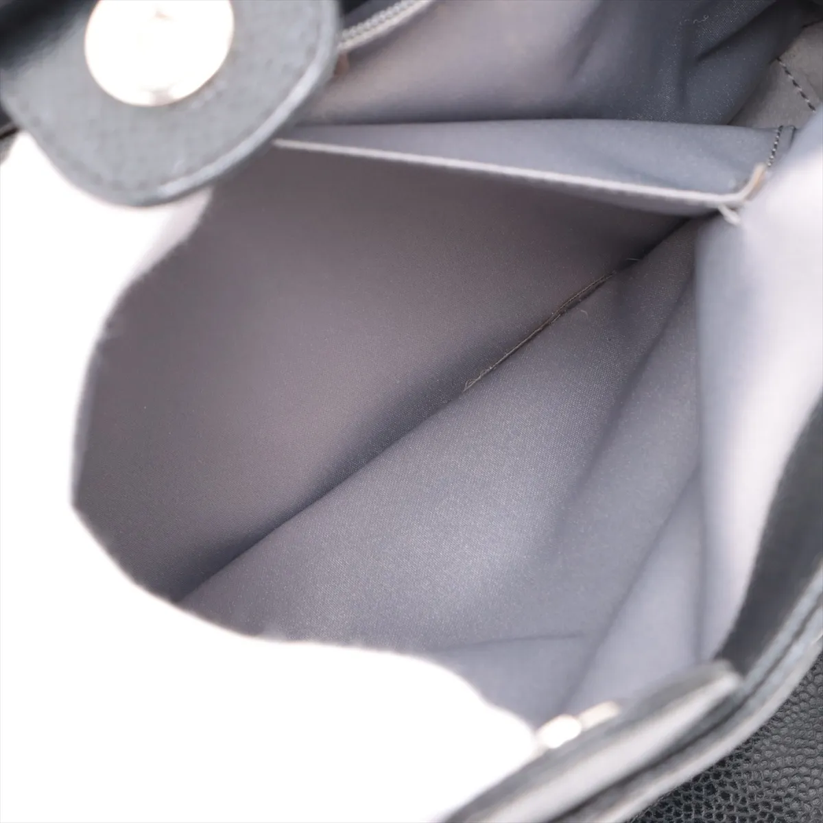PST caviar skin chain tote bag black silver hardware 15512864 15th series — view 9