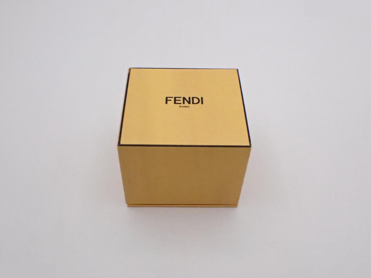 Box included. Fendi FF logo guilloché ring, size #21. — view 4