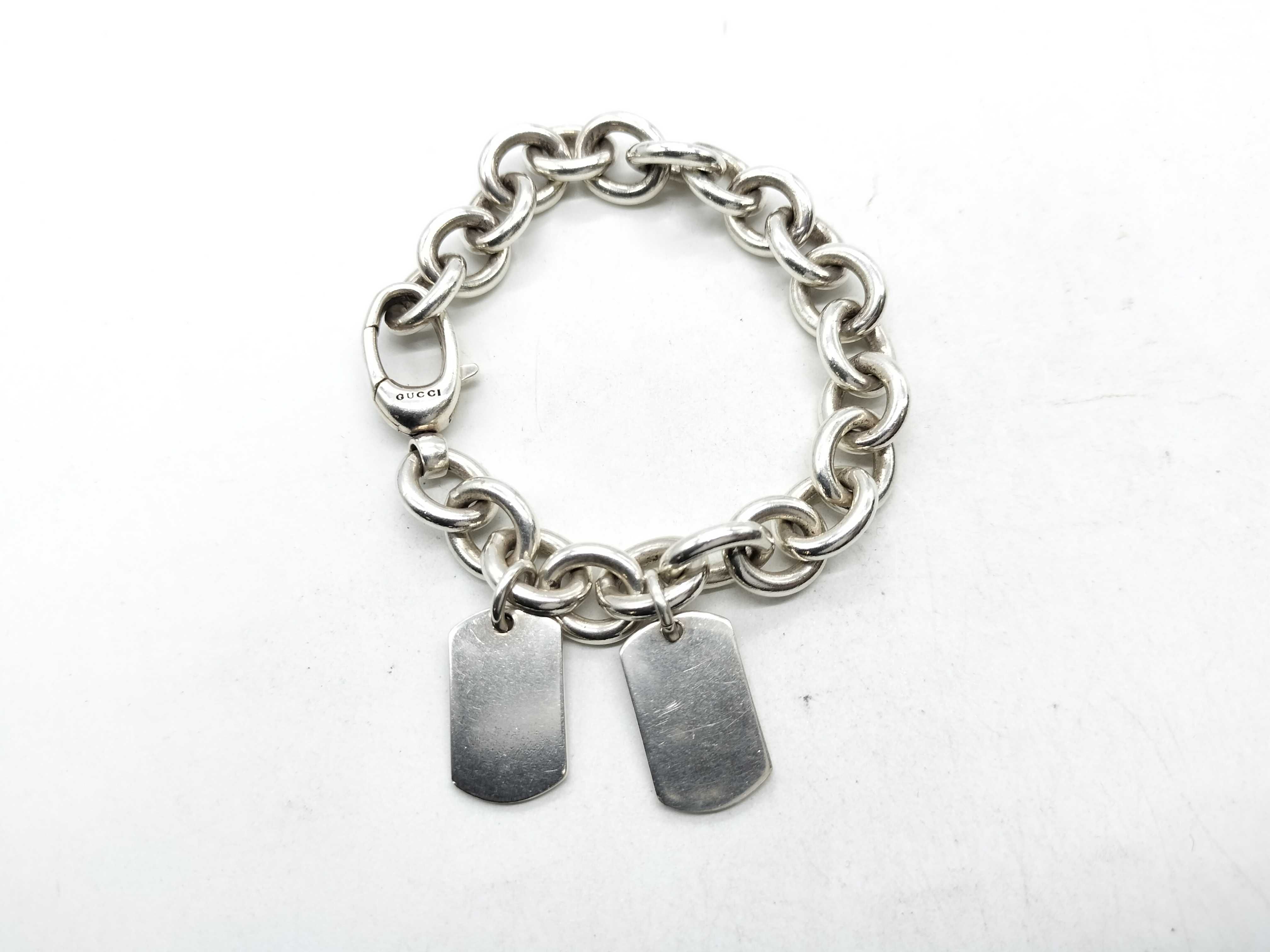 Double Dog Tag Chain Bracelet 925 Bracelet/Bangle — view 3