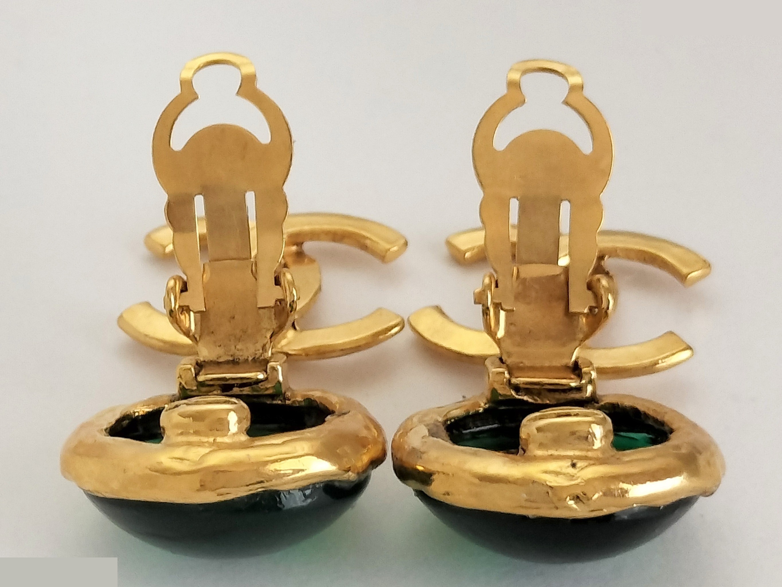 Coco Colored Stone Gold Earrings — view 3
