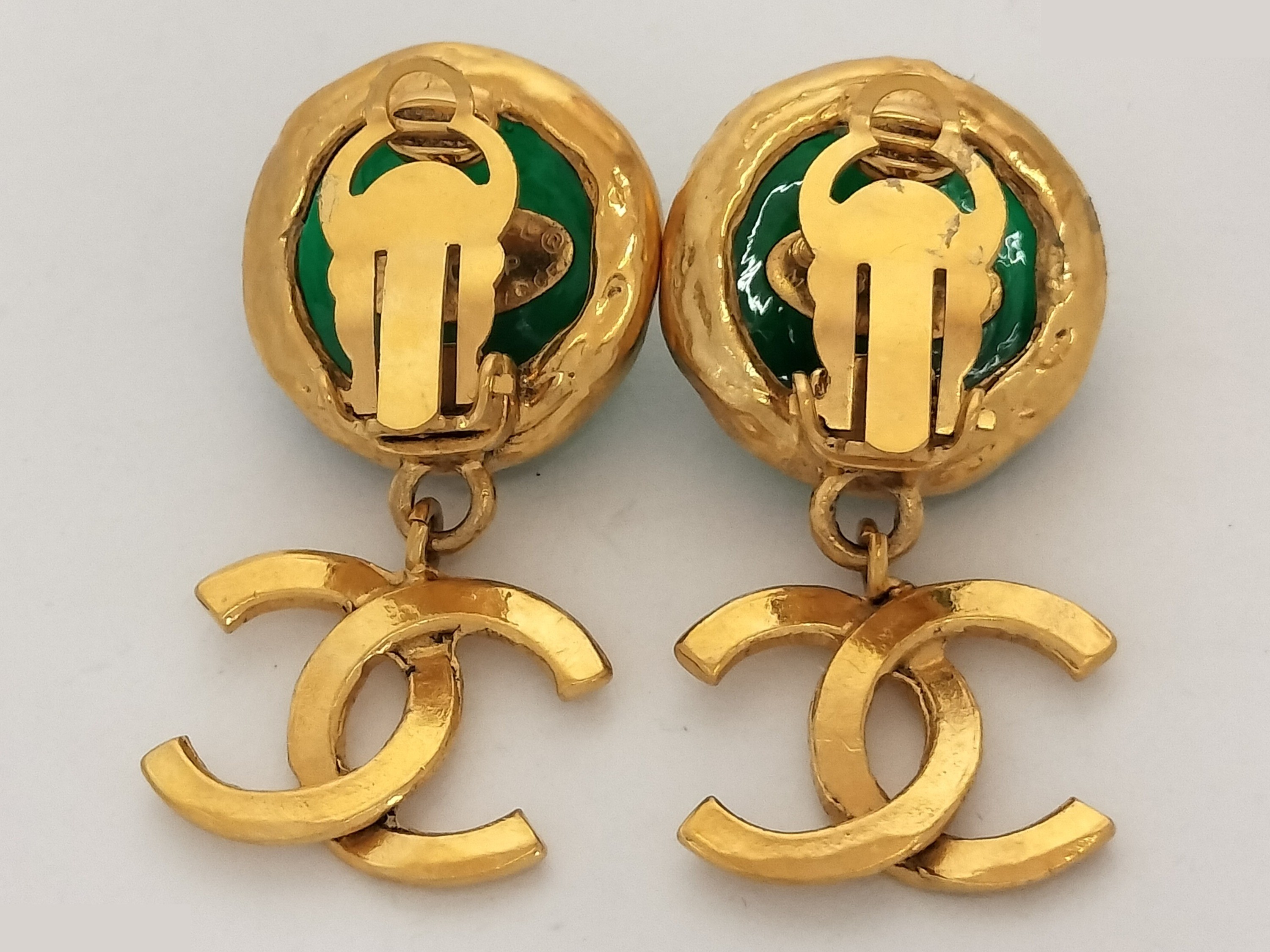 Coco Colored Stone Gold Earrings — view 4