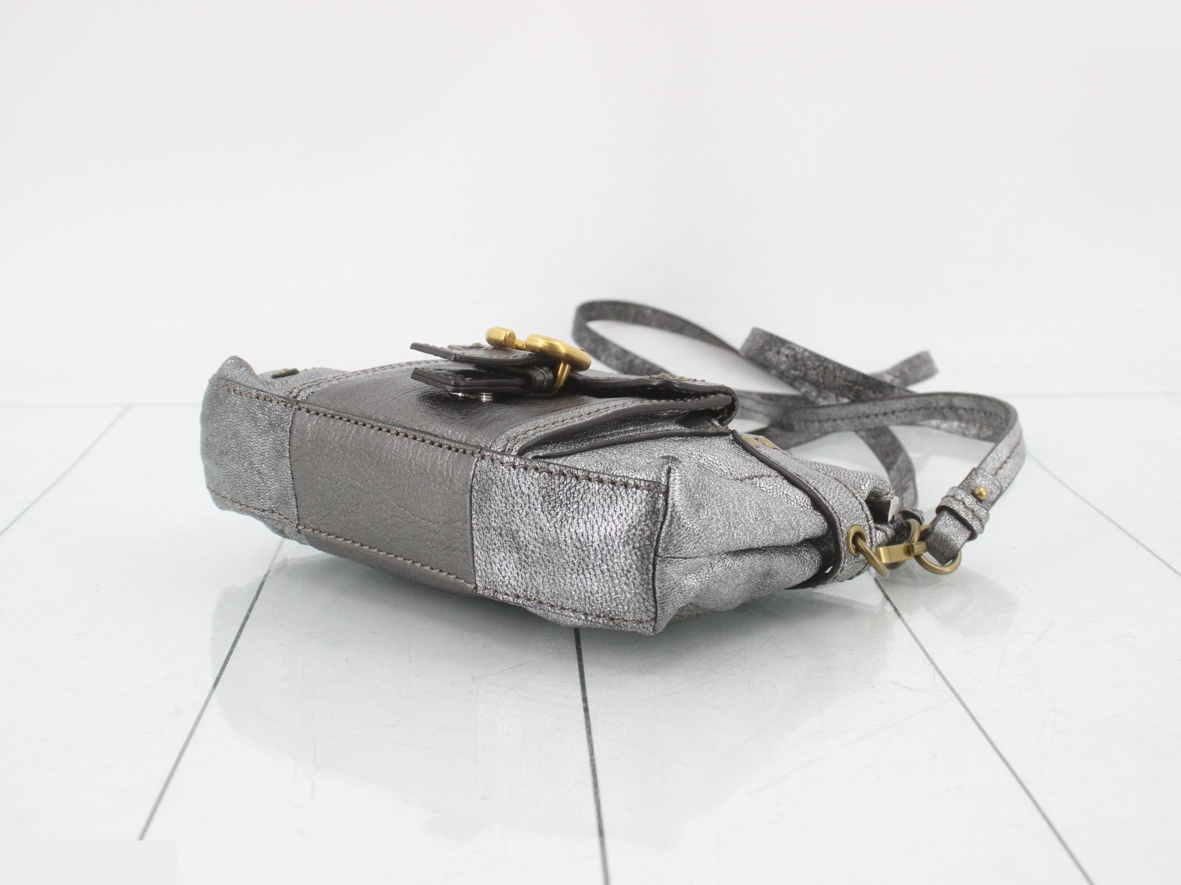 Paddington 2-way Shoulder Bag, Leather, Metallic — view 6