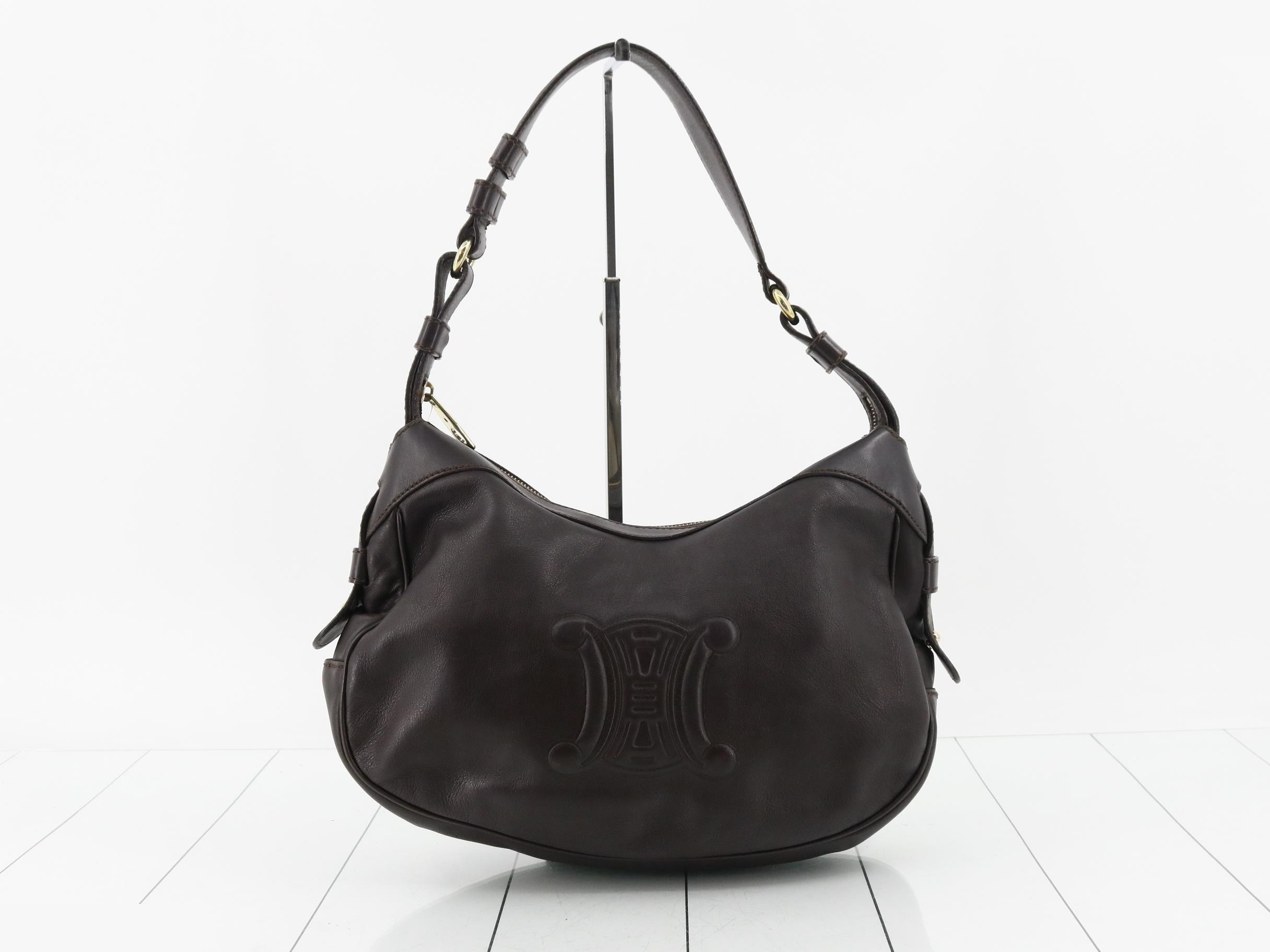 Triomphe Leather Shoulder Bag