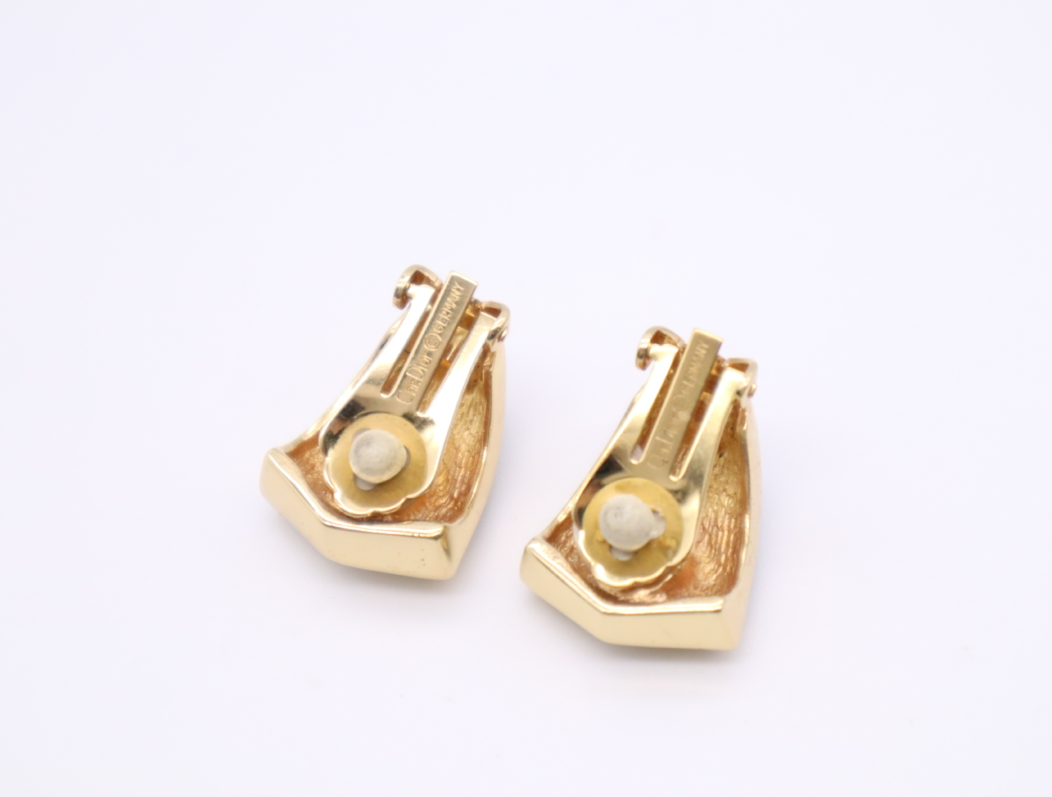 GP/Rhinestone Gold Black Earrings — view 3