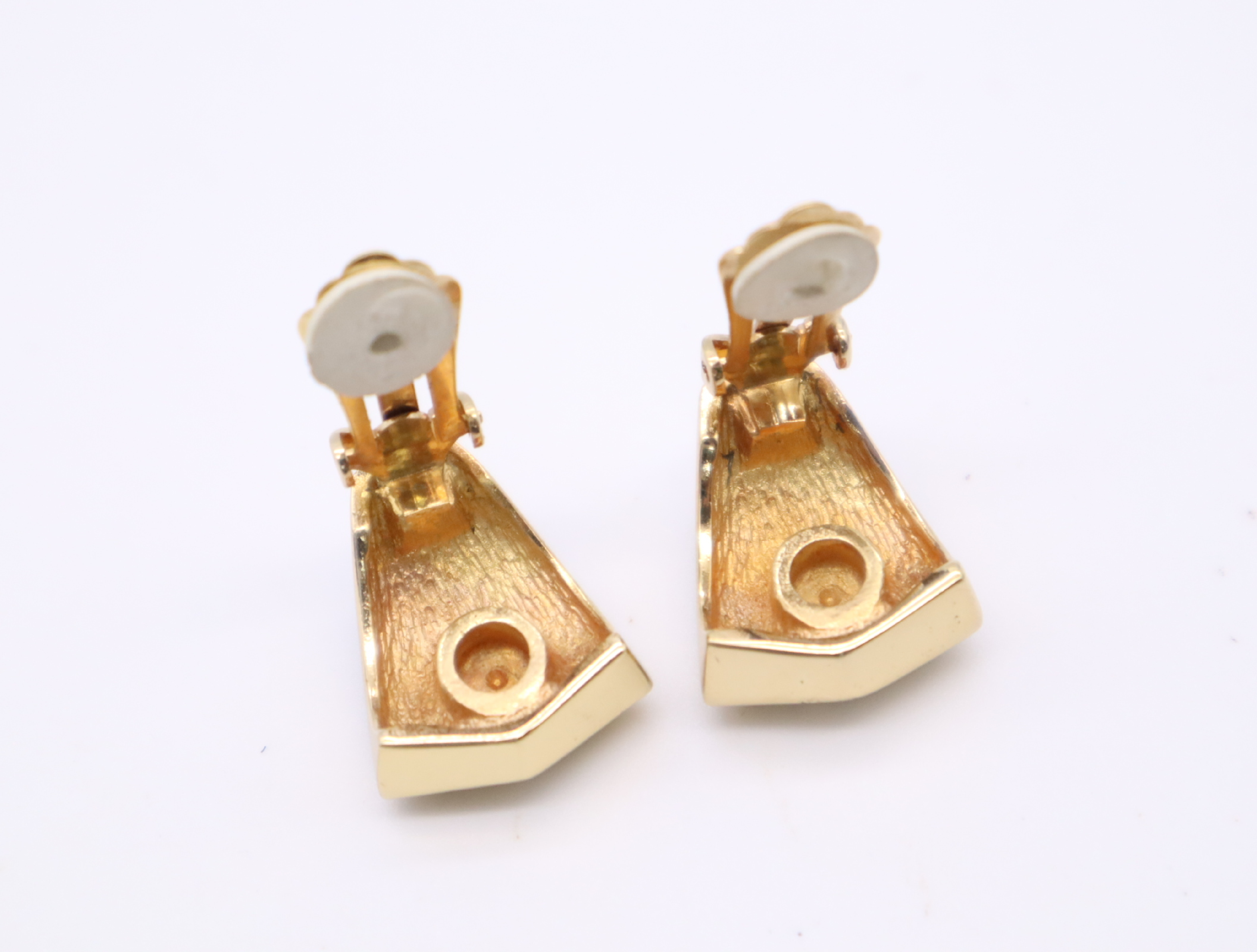 GP/Rhinestone Gold Black Earrings — view 5