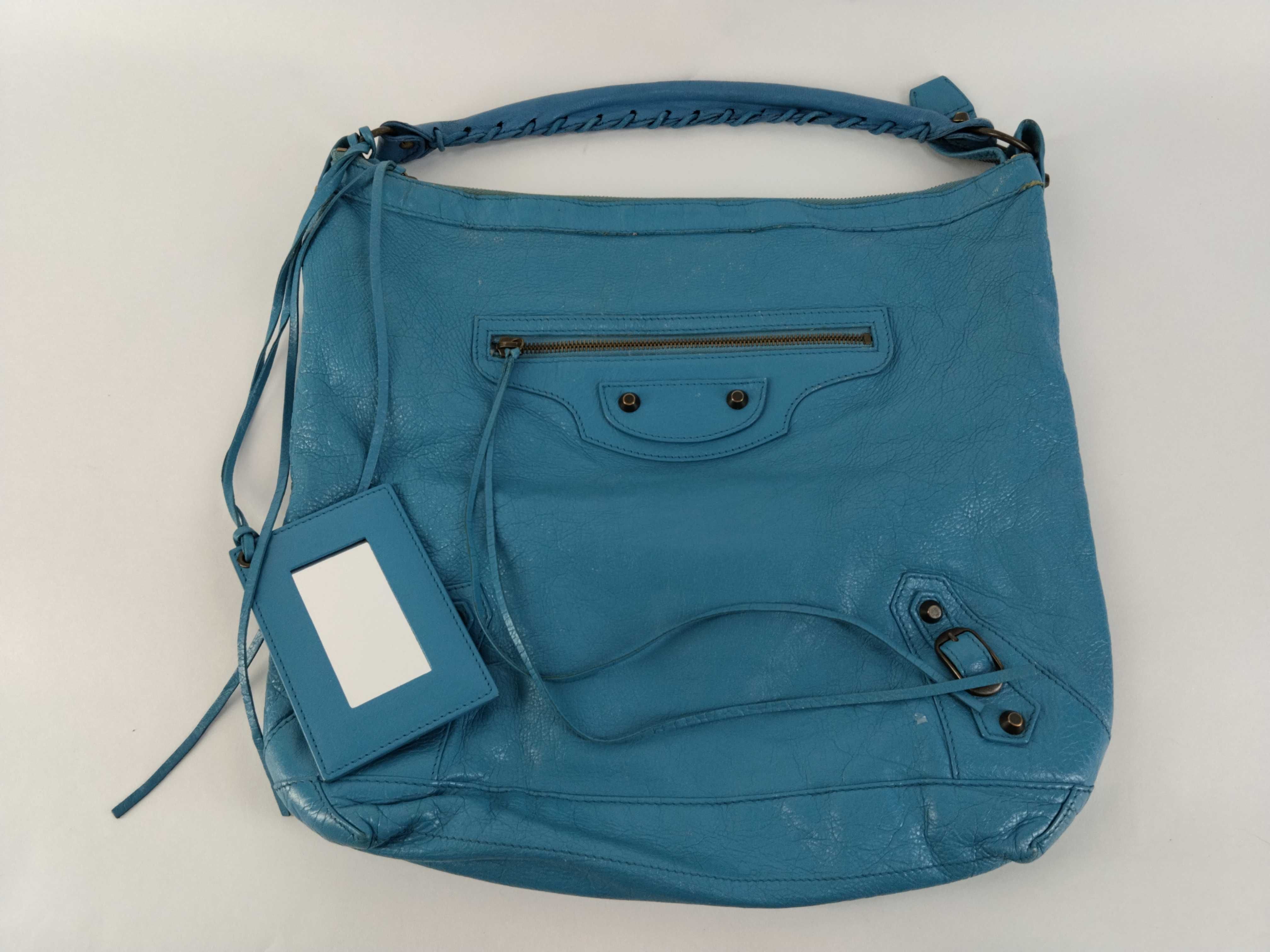 BAG LAGON LAMBSKIN LEATHER MOTORCYCLE DAY BAG W/ MIRROR 140442.4470 Handbag