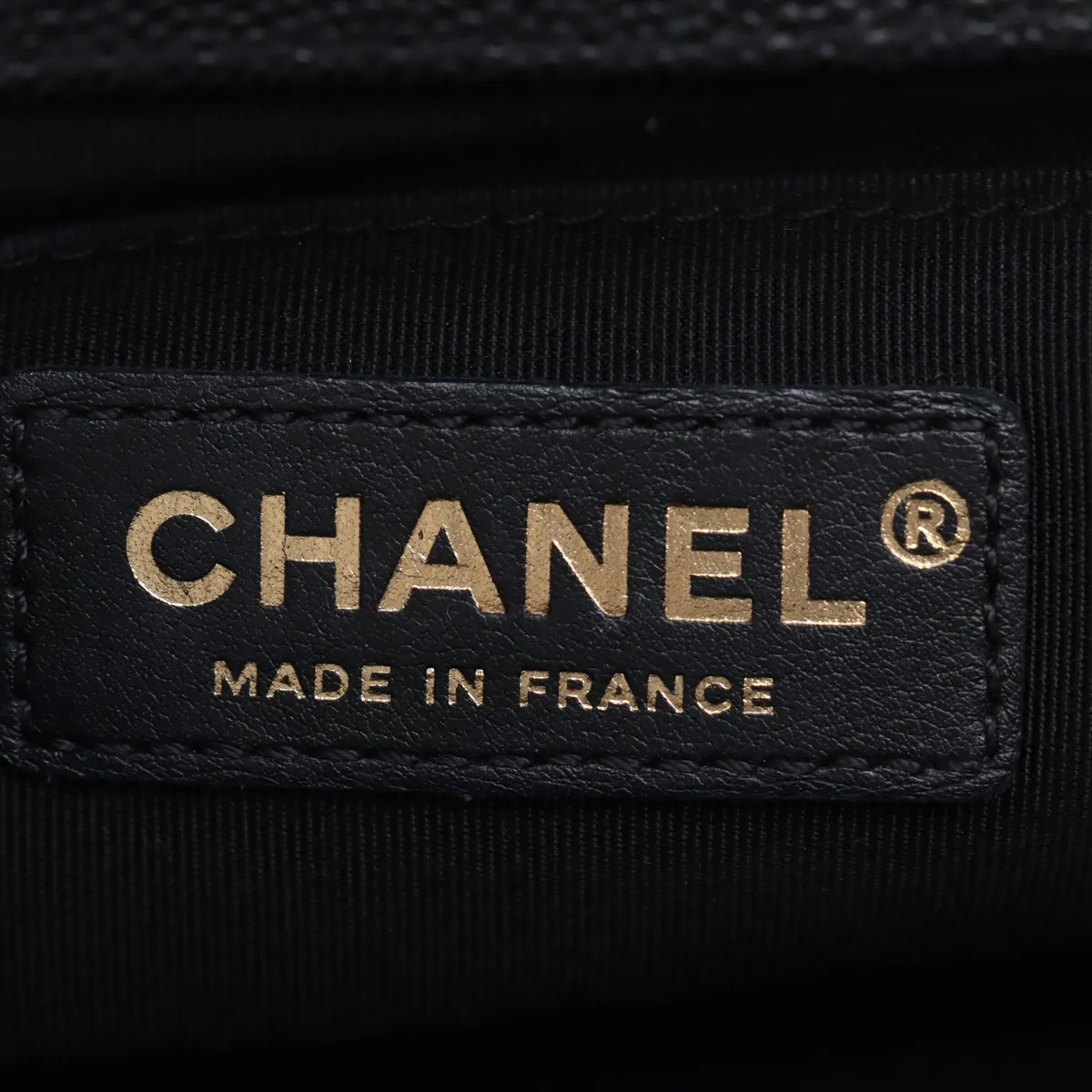 Boy Chanel 20 Small Caviar Skin Chain Shoulder Bag, Black with Gold Hardware, 25088323, Serial Number , A67085 — view 9