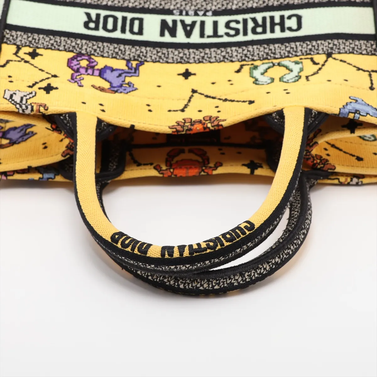 Book Tote Small Canvas Handbag, Yellow — view 5